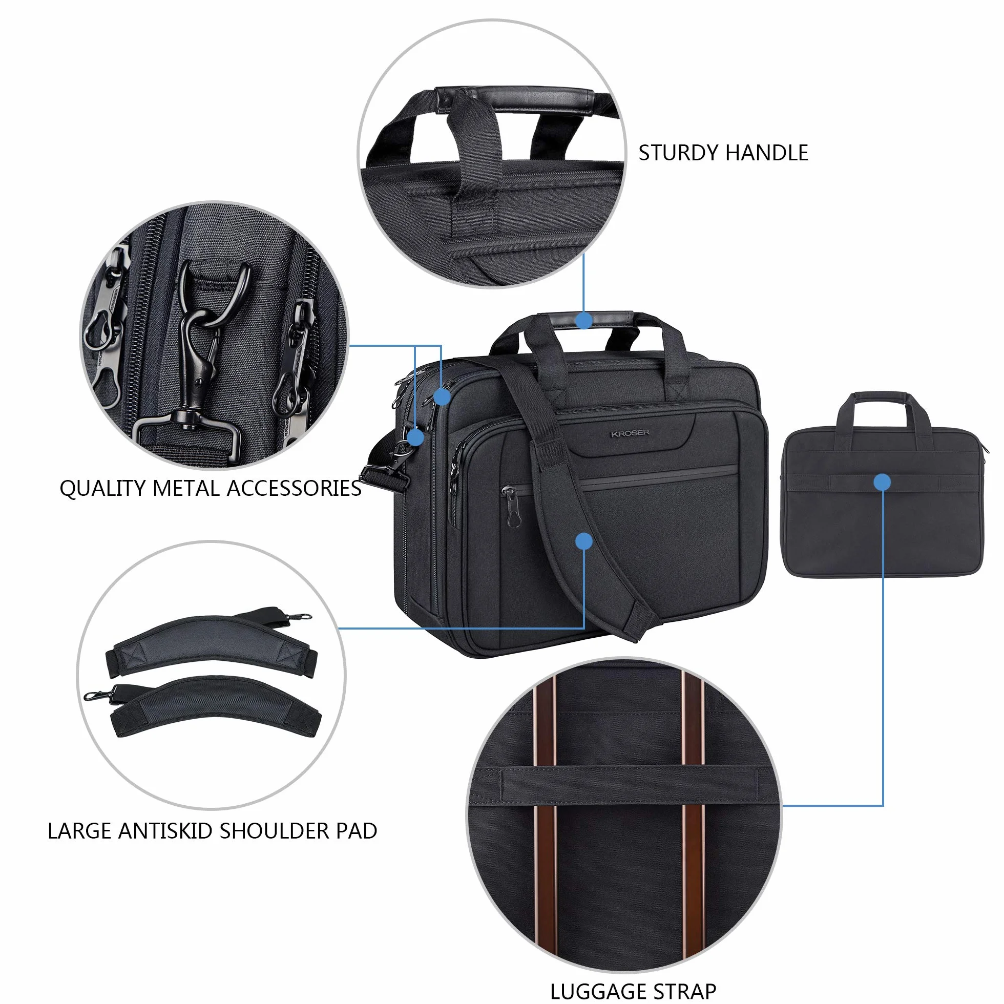 KROSER 17.3-18.5" Borsa per Laptop Borsa