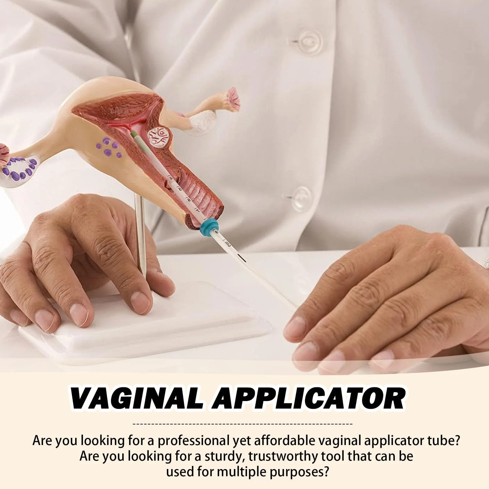 Applicatori Vaginali Usa e Getta 16 Pezzi, Applicatore Lubrificante per Salute Donne