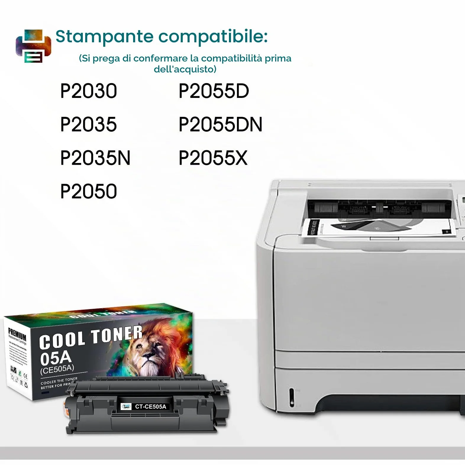 05A CE505A CE505X Compatibile per HP LaserJet P2035 P2055DN P2035N P2055 | LaserJet P2035 P2055DN P2035N P2055 P2055D P2055X P2030 P2050 Nero 2-Pack