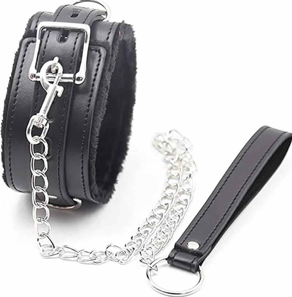 Collana regolabile in peluche pelle