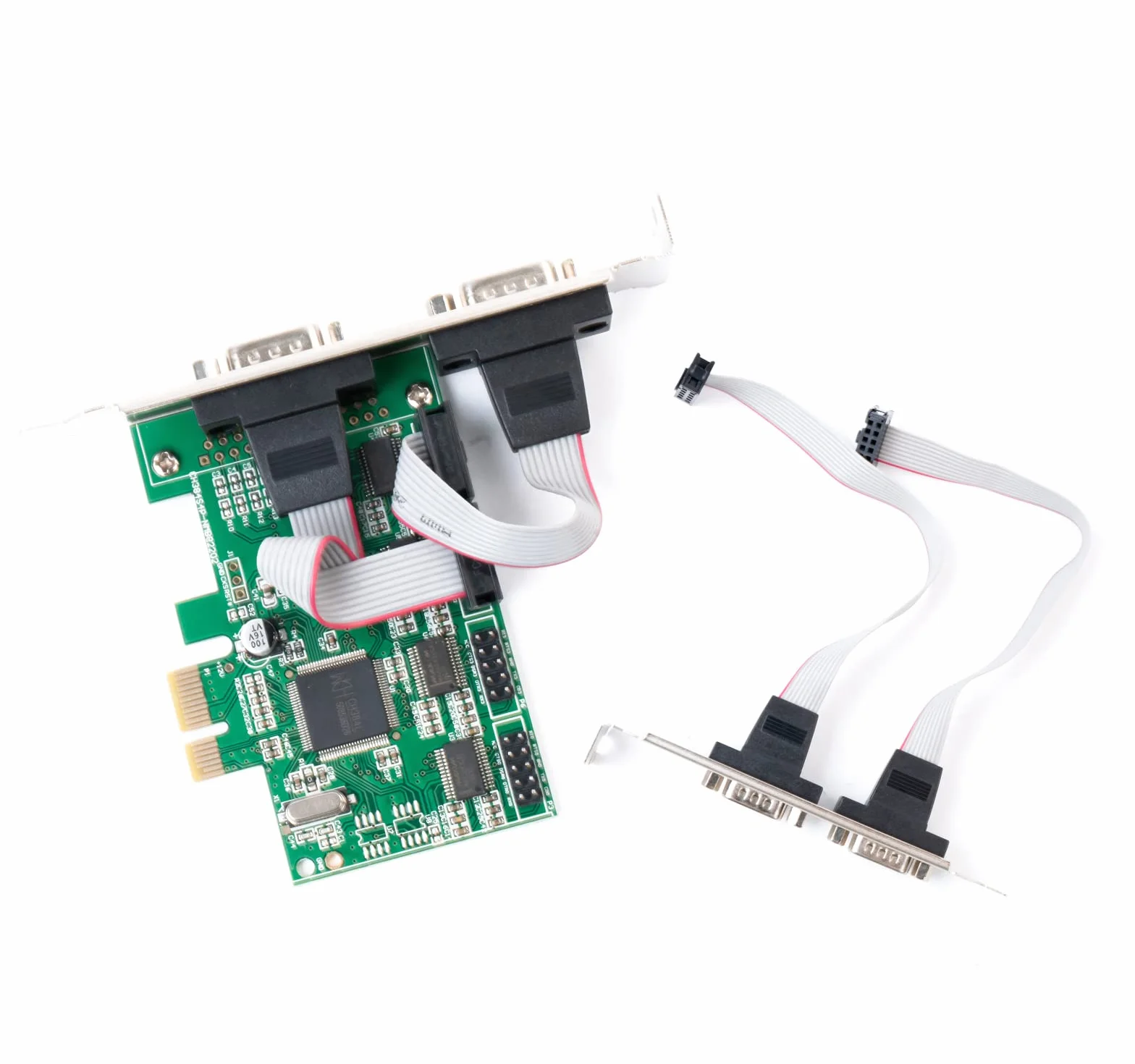 Convertitore adattatore da PCIE a RS232 a 4 porte, scheda di espansione Controller PCI Express da PCI-E a RS232 per PC desktop con supporto basso
