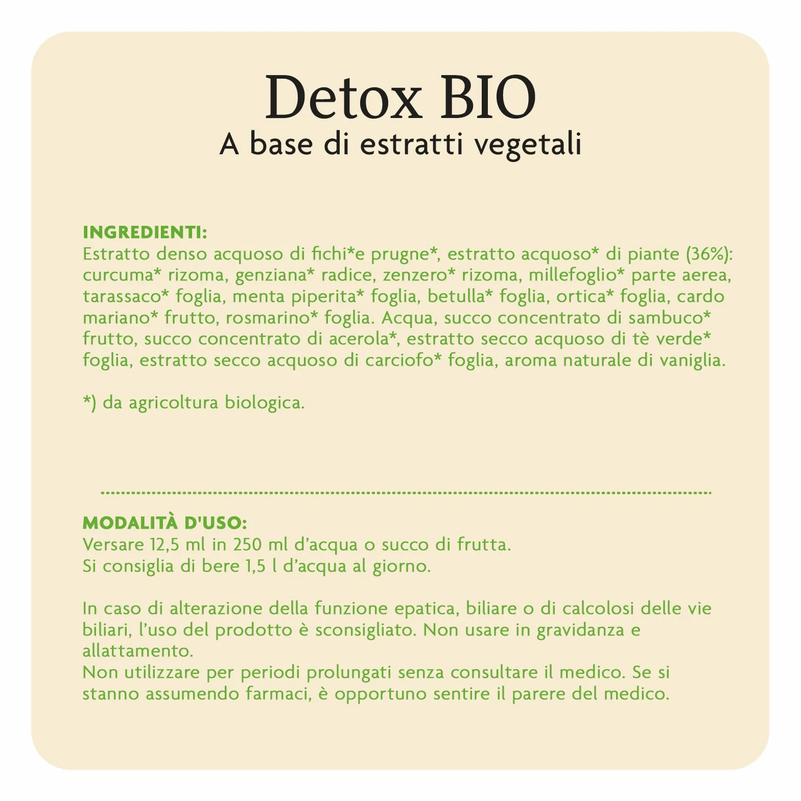 Salus Detox Bio Integratore Alimentare Biologico Depurativo Drenante Antiossidante 250ml