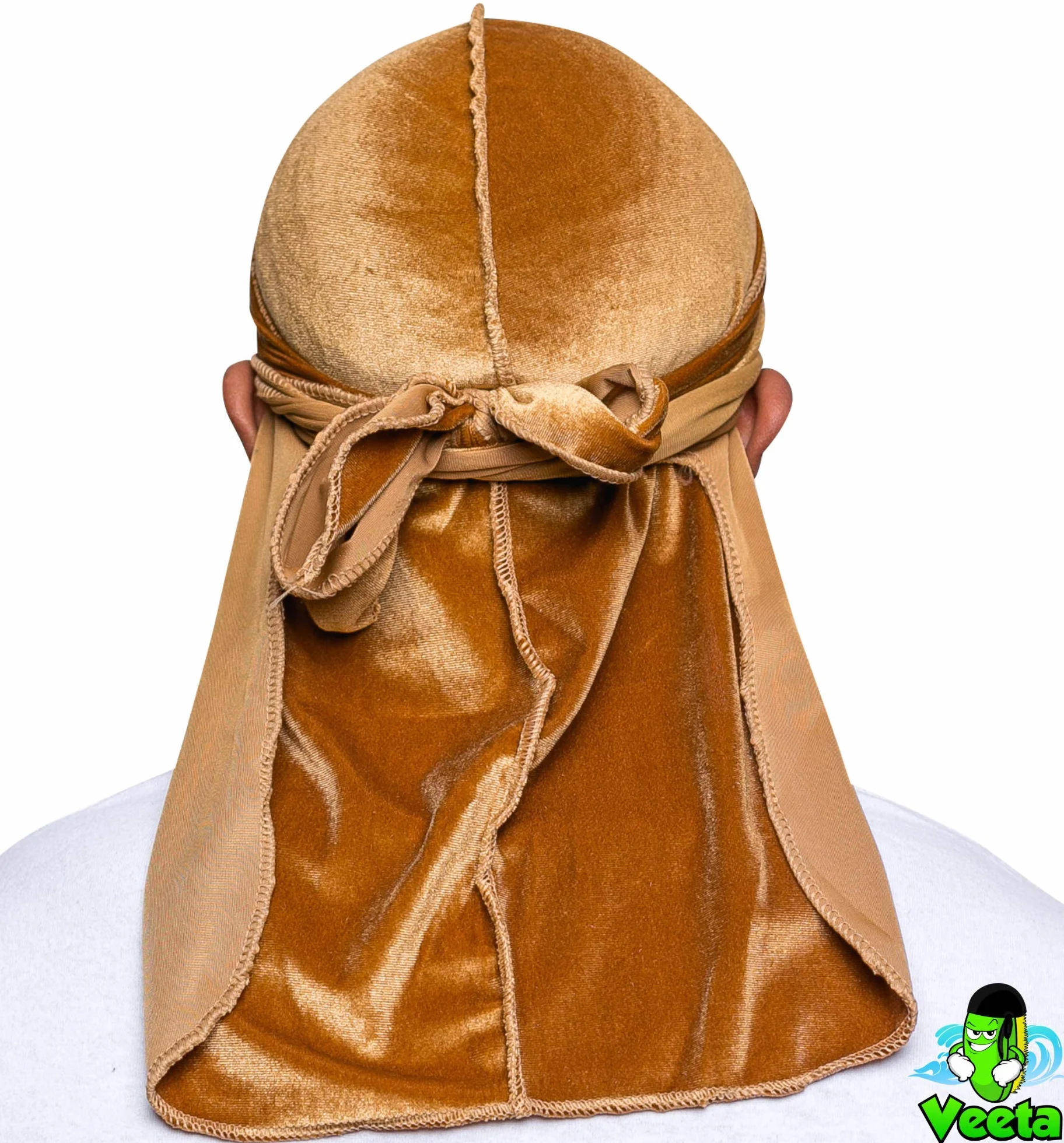 Veeta Durag Morbido Velluto Unisex Fasce Lunghe Doppie Larghe Fodera Setosa Tripla Cucitura