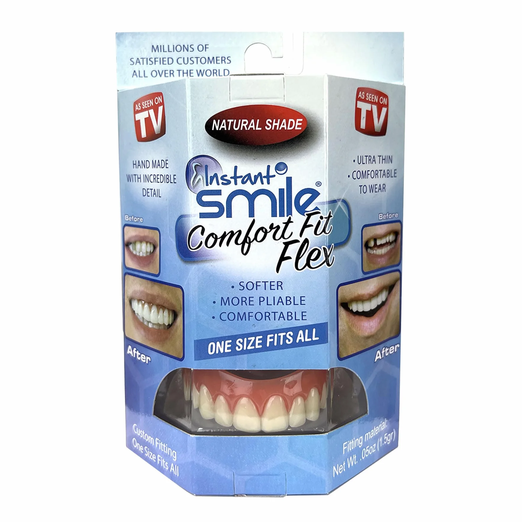 Instant Smile Comfort Fit Flex Faccetta Superiore Naturale Taglia Unica