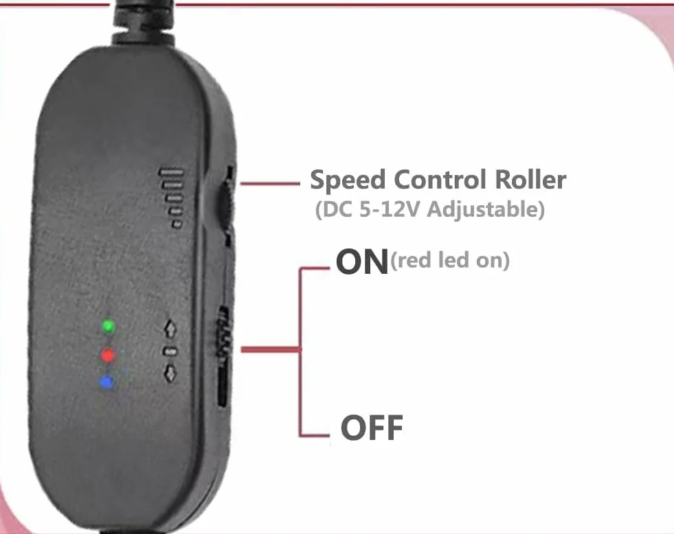 Regolatore di velocità ventola 12V 2 Pin USB DC 5V Step-Up Adattatore Alimentazione