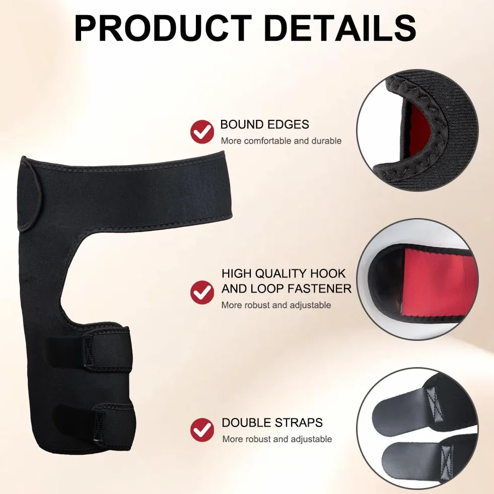 Beugo Groin Wrap Gambe Manicotto Avvolgente Per Fianchi L/XL Nero