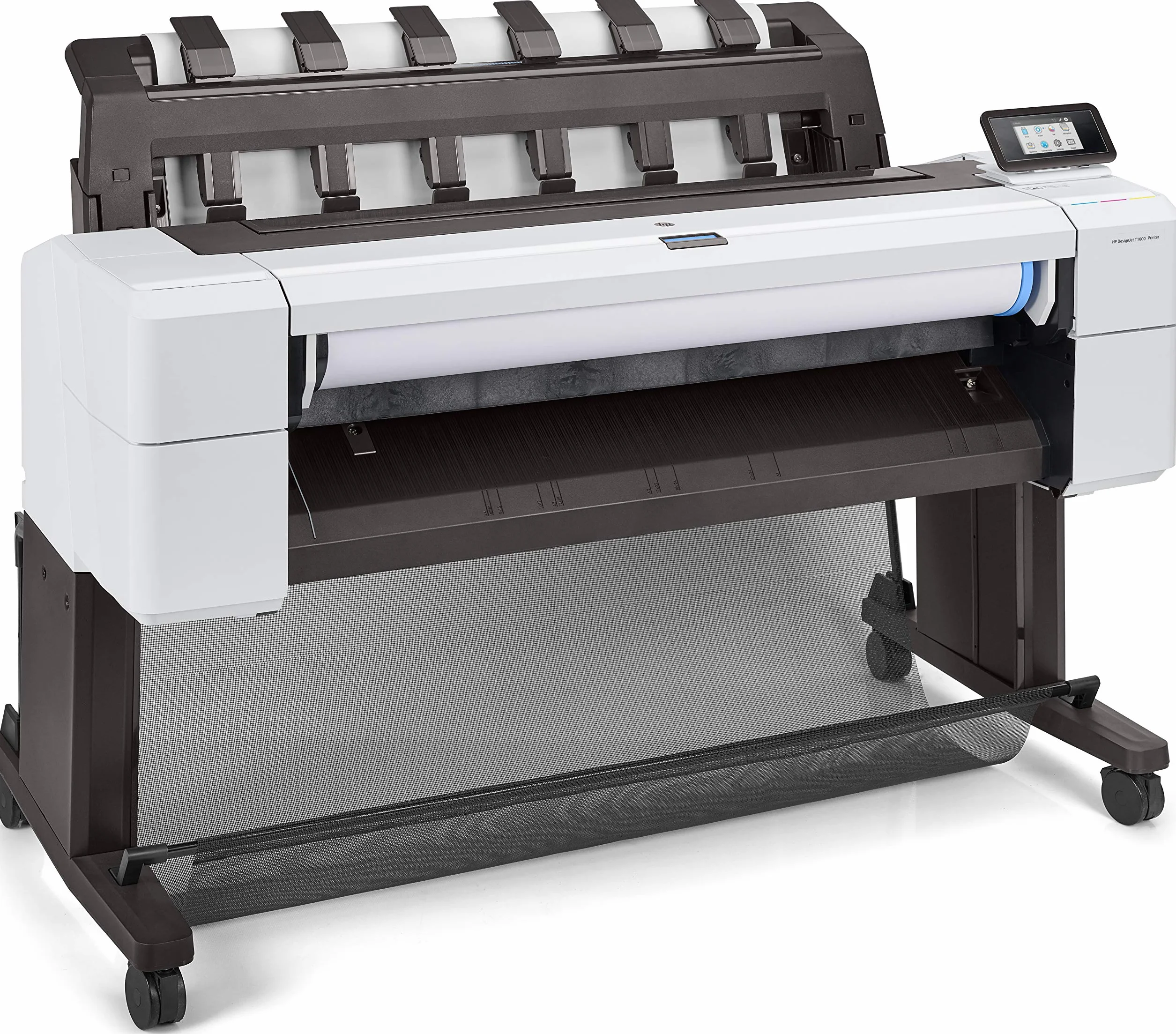 HP DesignJet T1600 3EK10A, da 91 cm, velocità 180 stampe A1 all’ora, grammatura da 60 a 328 g/m², LAN Gigabit, USB, Wi-Fi, piedistallo, Bianco