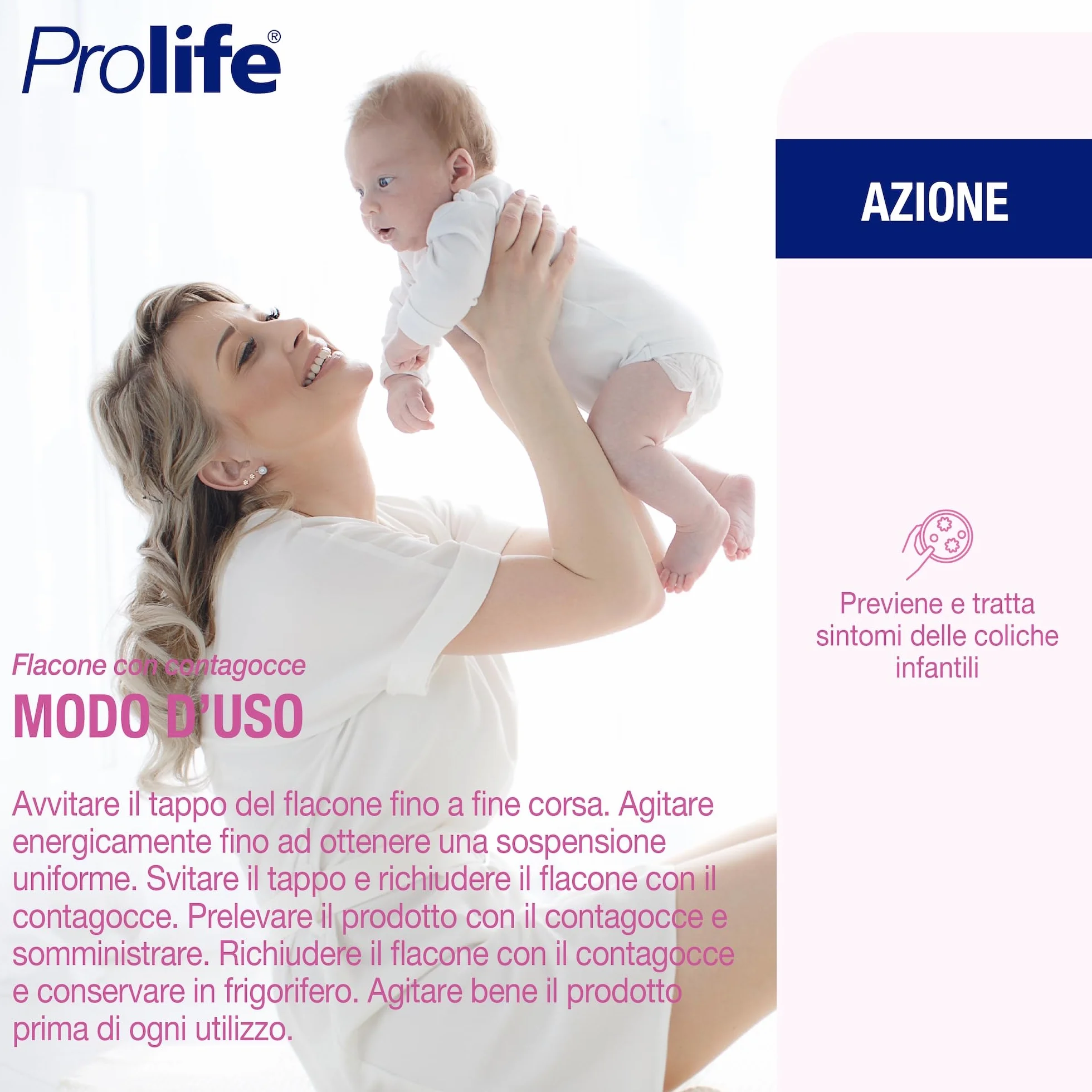 Prolife Infant Integratore per Bambini 0-24 Mesi con Lactobacillus Reuteri 100 Milioni di Fermenti per Dose 30 Dosi 8 ml