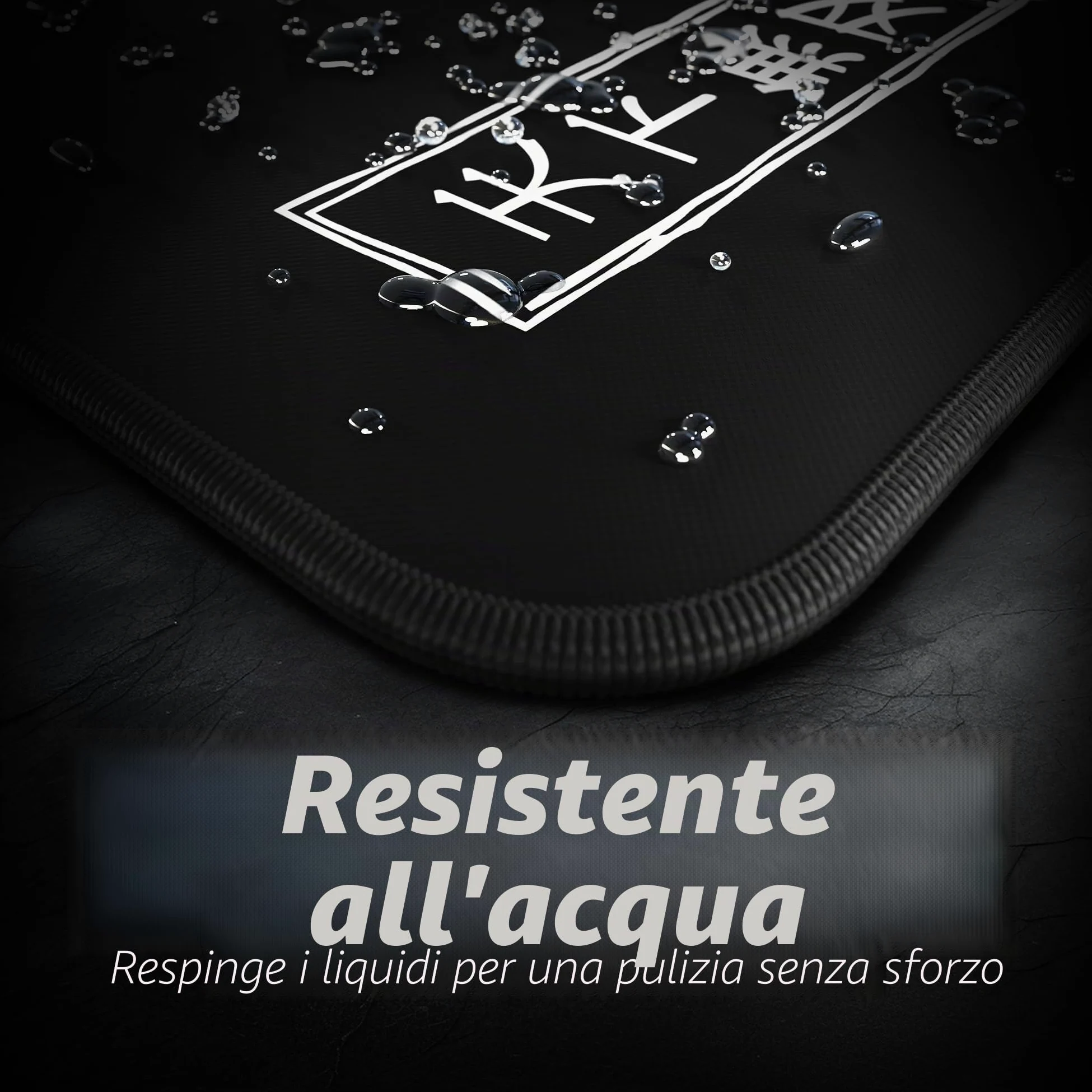 Hystar Tappetino per mouse da gioco, superficie in morbido tessuto testurizzato, tessuto impermeabile, spessore 5 mm, sottobicchiere in silicone per bevande, scatola durevole per il trasporto, design