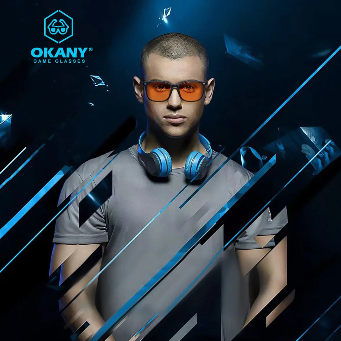 Okany Occhiali Gaming con Filtro Luce Blu UV400 Protezione Schermo Affaticamento Oculare