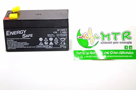 Batteria al piombo ENERGY SAFE 12V 1.3Ah