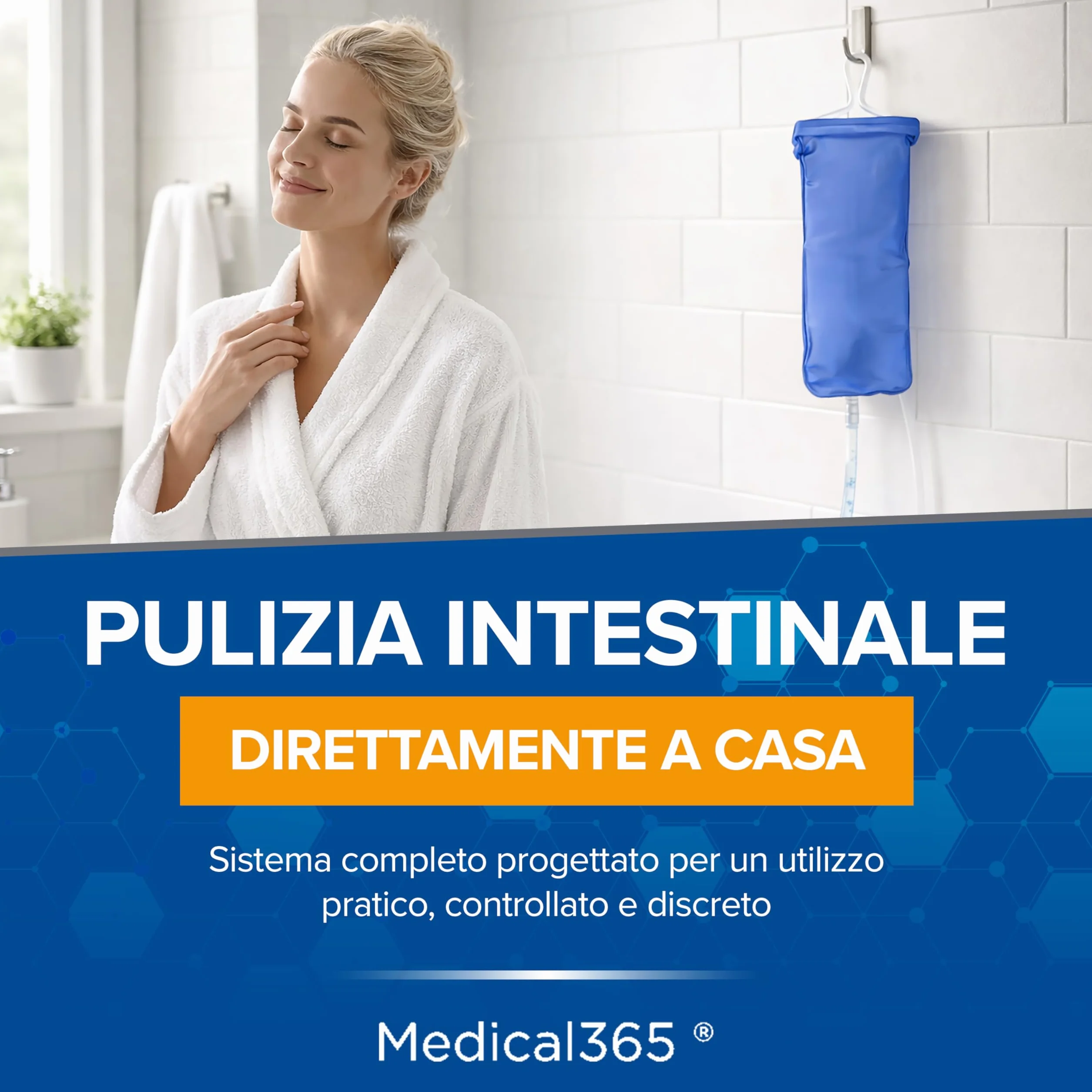 Enteroclisma 2 Litri – Kit Clistere Evacuativo con Tubo in Silicone 145cm – Cannula Anale e Vaginale