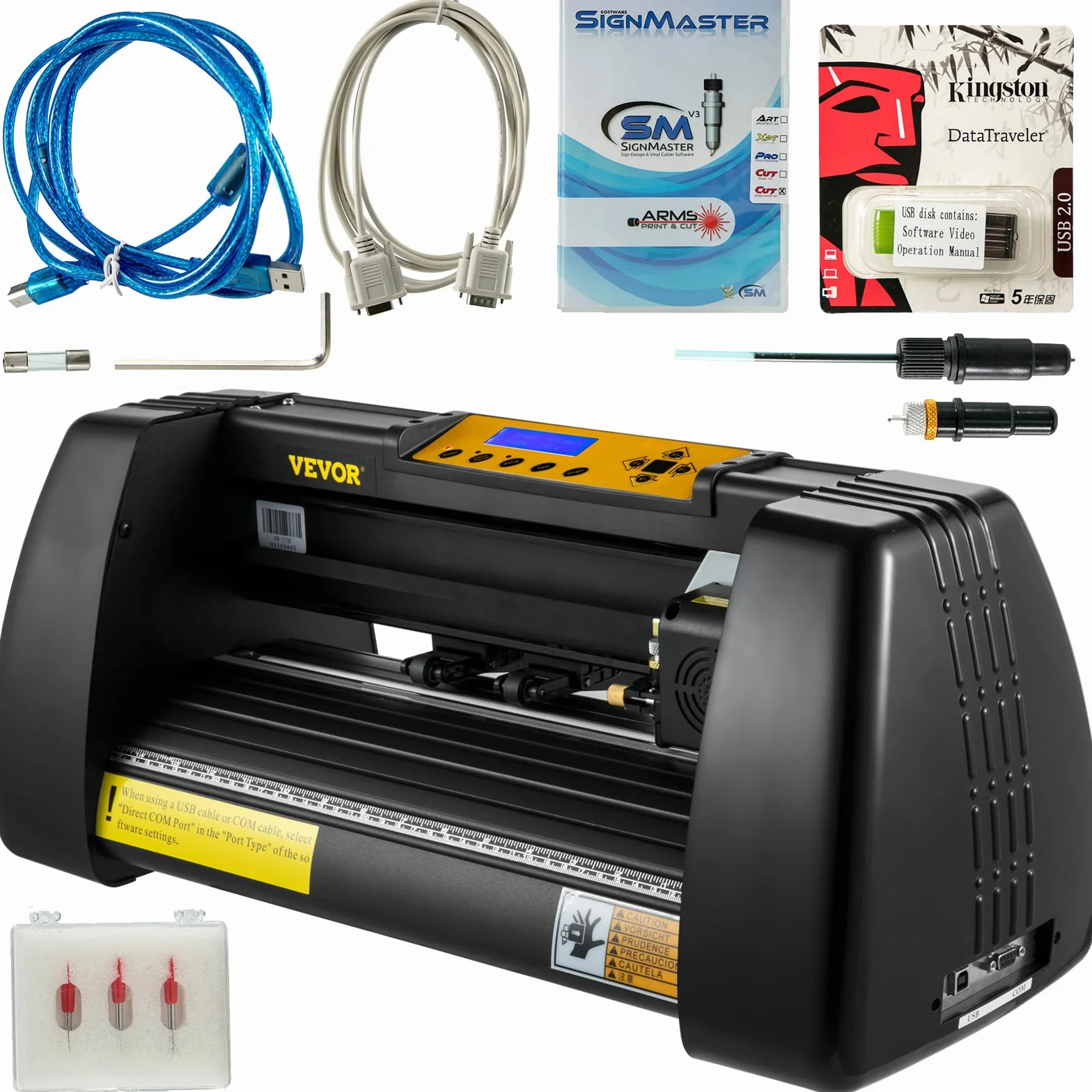 VEVOR Plotter da Taglio in Vinile Macchina con Plotter Signmaster Software Plotter Prefessionale Macchina con Supporto Taglierina per Vinile