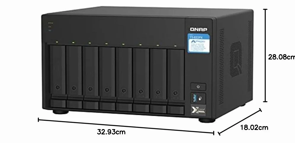 QNAP TS-832PX NAS Tower Alluminio Nero AL324