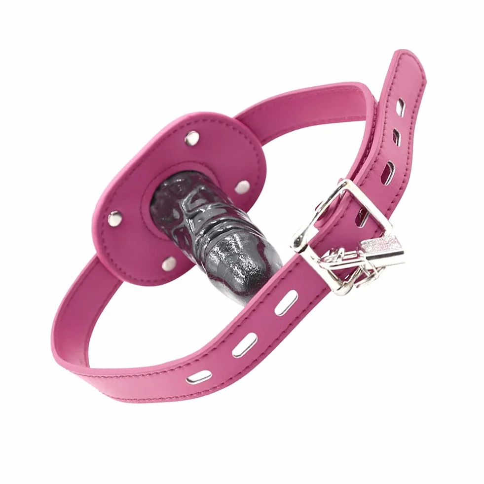 Roluck Dildo Gag Mouth Bondage regolabile SM Giocattolo del sesso fetish (L)