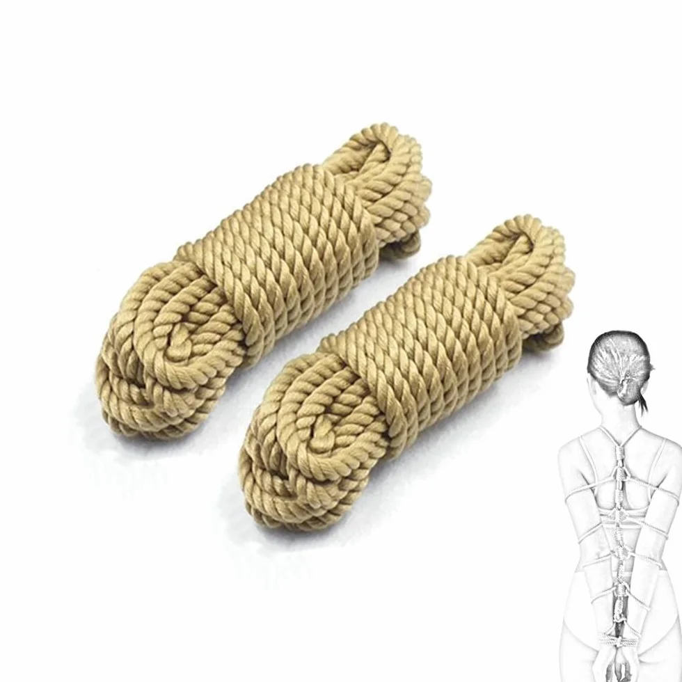 Comode Corde in Cotone e Lino 2Pcs 5M Accessorio per Giochi di Coppia