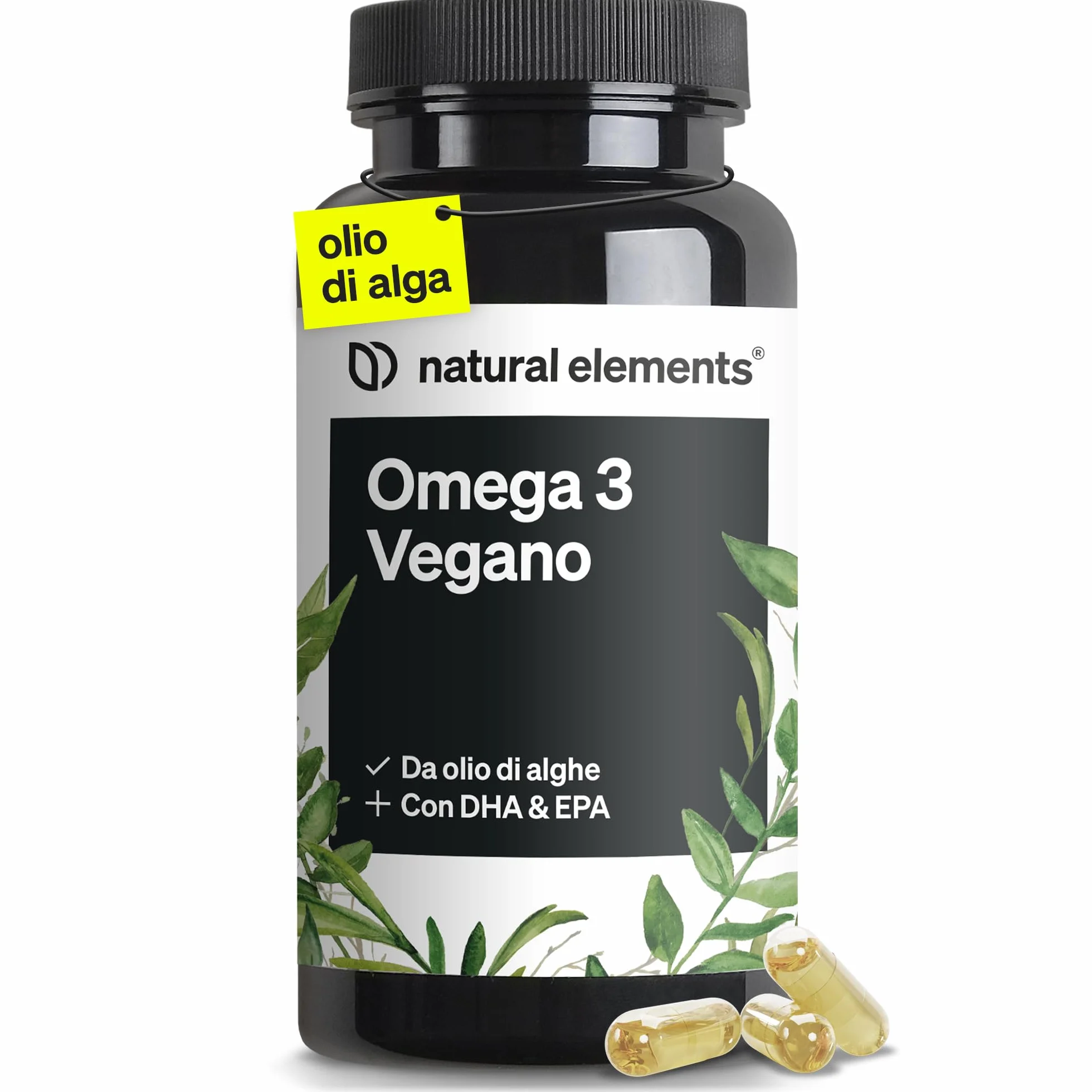 Omega 3 Vegan 1444mg Olio di Alghe EPA DHA 90 Capsule