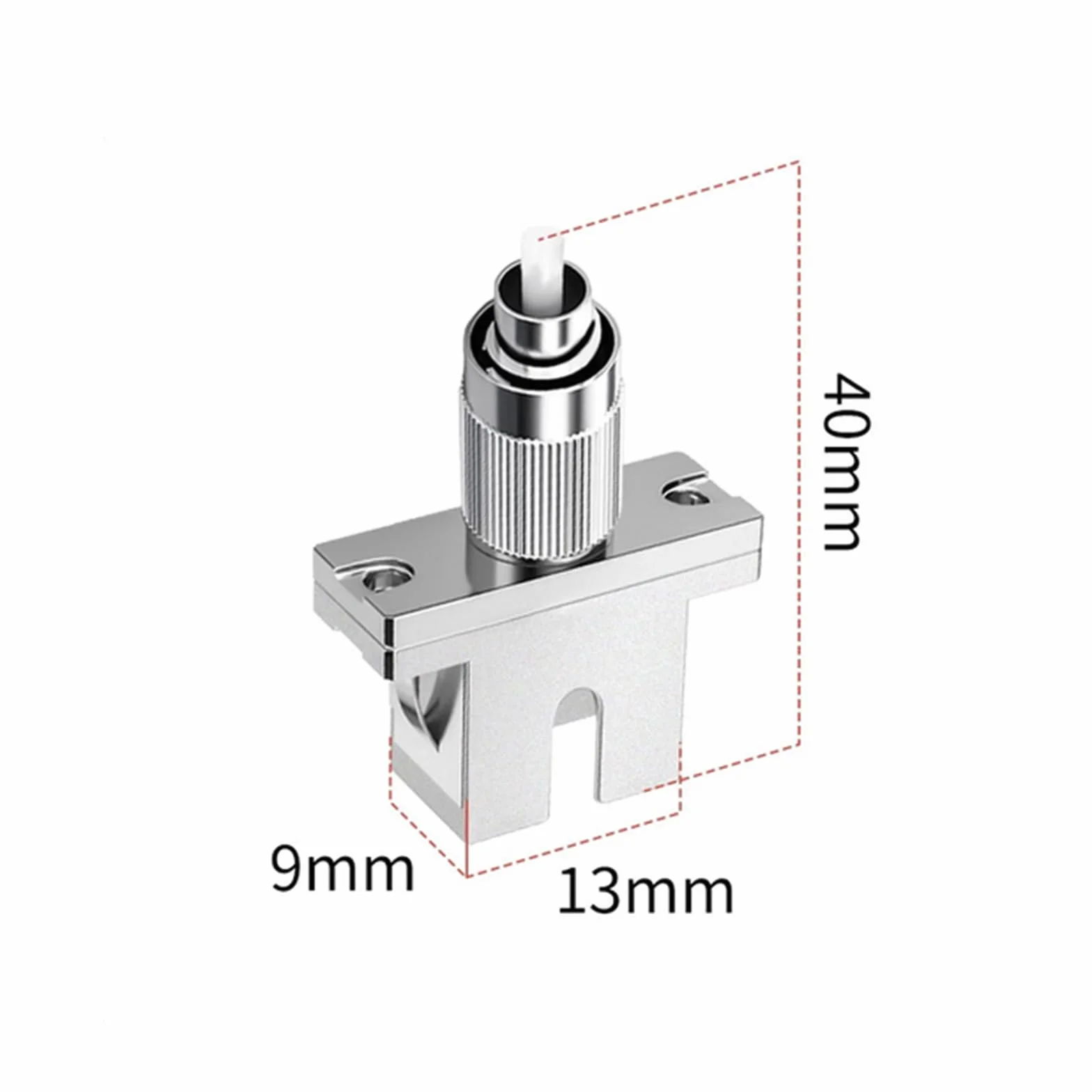 Elfcam - Adattatore a fibra ottica Cavo monomodale Simplex SC/APC Femmina a FC/APC Maschio, Confezione da 1