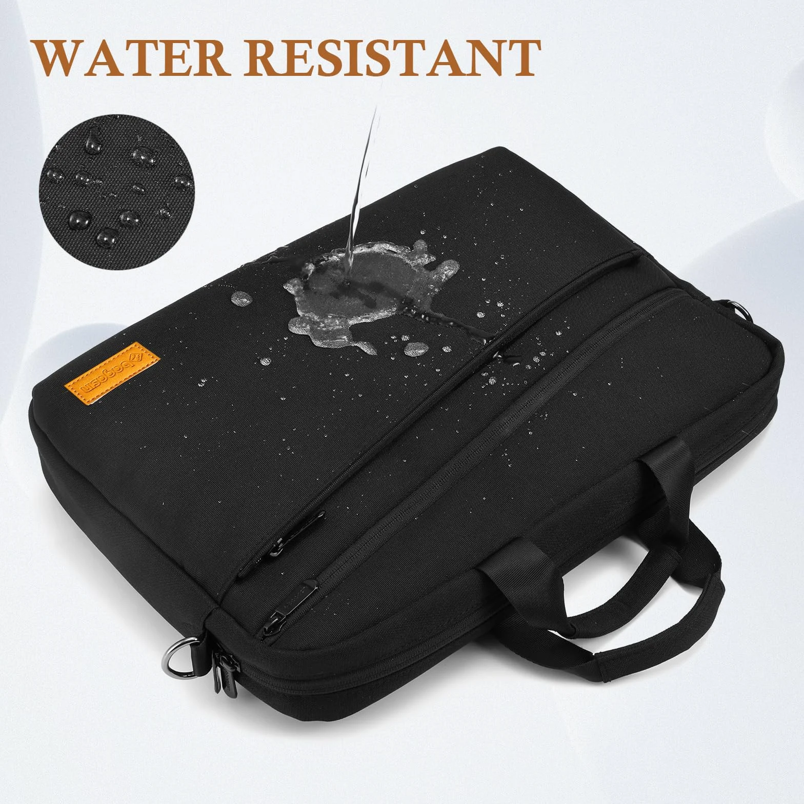 bagasin Borsa a Tracolla per PC, Borsa Messenger per Porta Laptop 15 15,6 16 Pollici, Custodia per PC Computer Portatile, Valigetta Tessuto Idrorepellente, Imbottita e Leggera