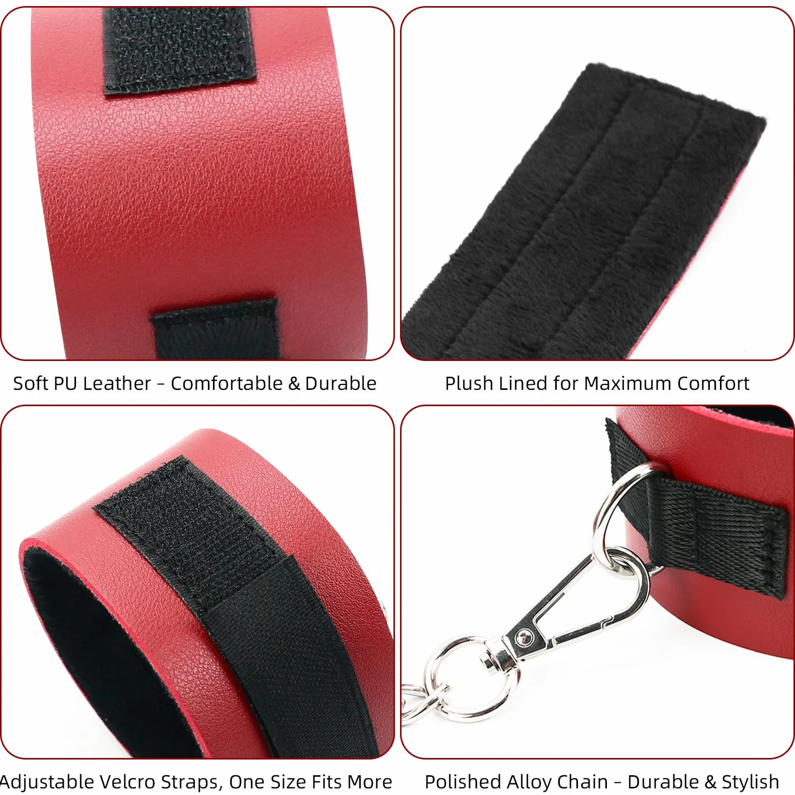 Kit Bondage BDSM 7 Pezzi per Coppie - Set di Costrizioni in PU con Maschera, Bavaglio, Flogger, Collare e Manette