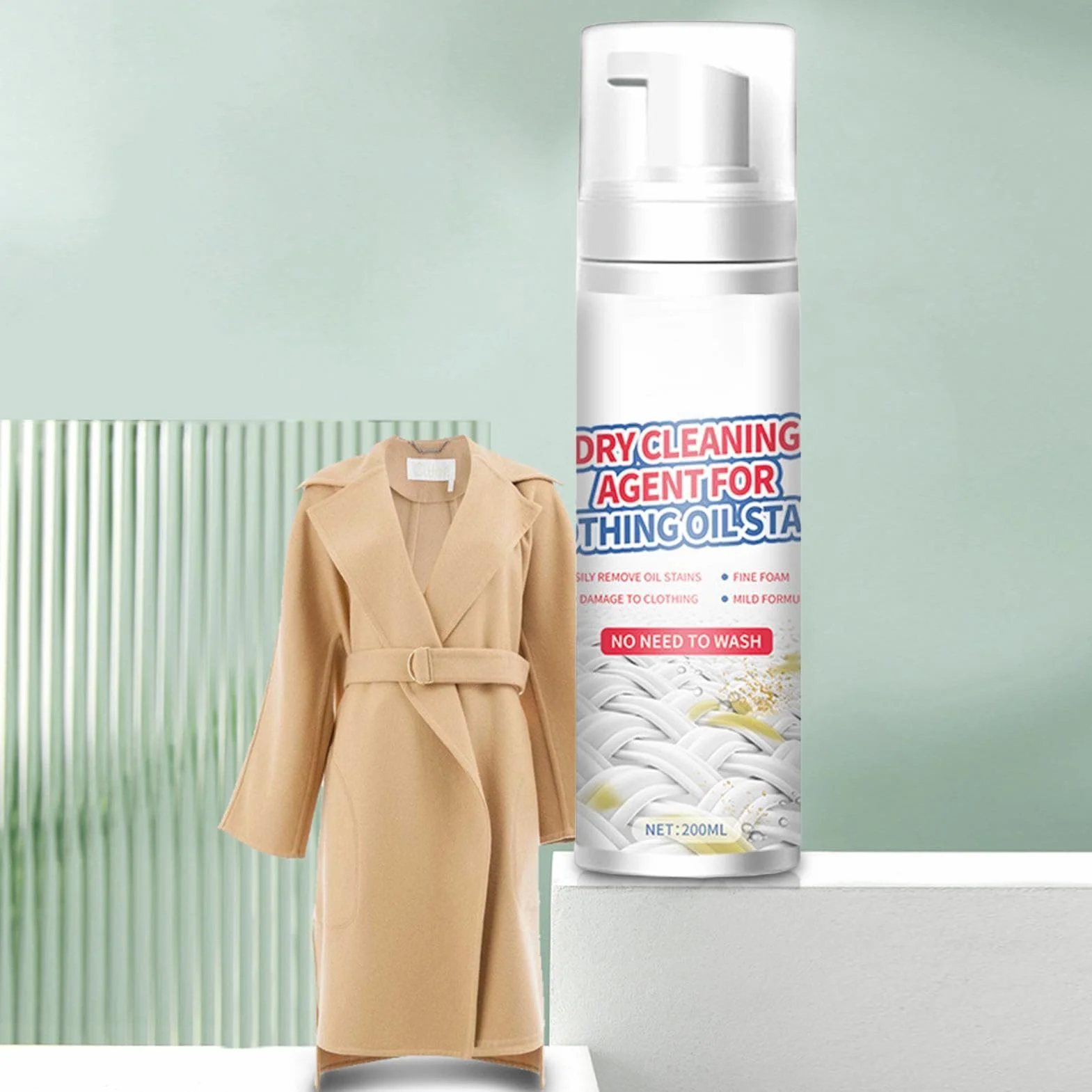 Dry Stain Remover for Clothes Laundry Cleaning Fluid Food Drink Oil Stains