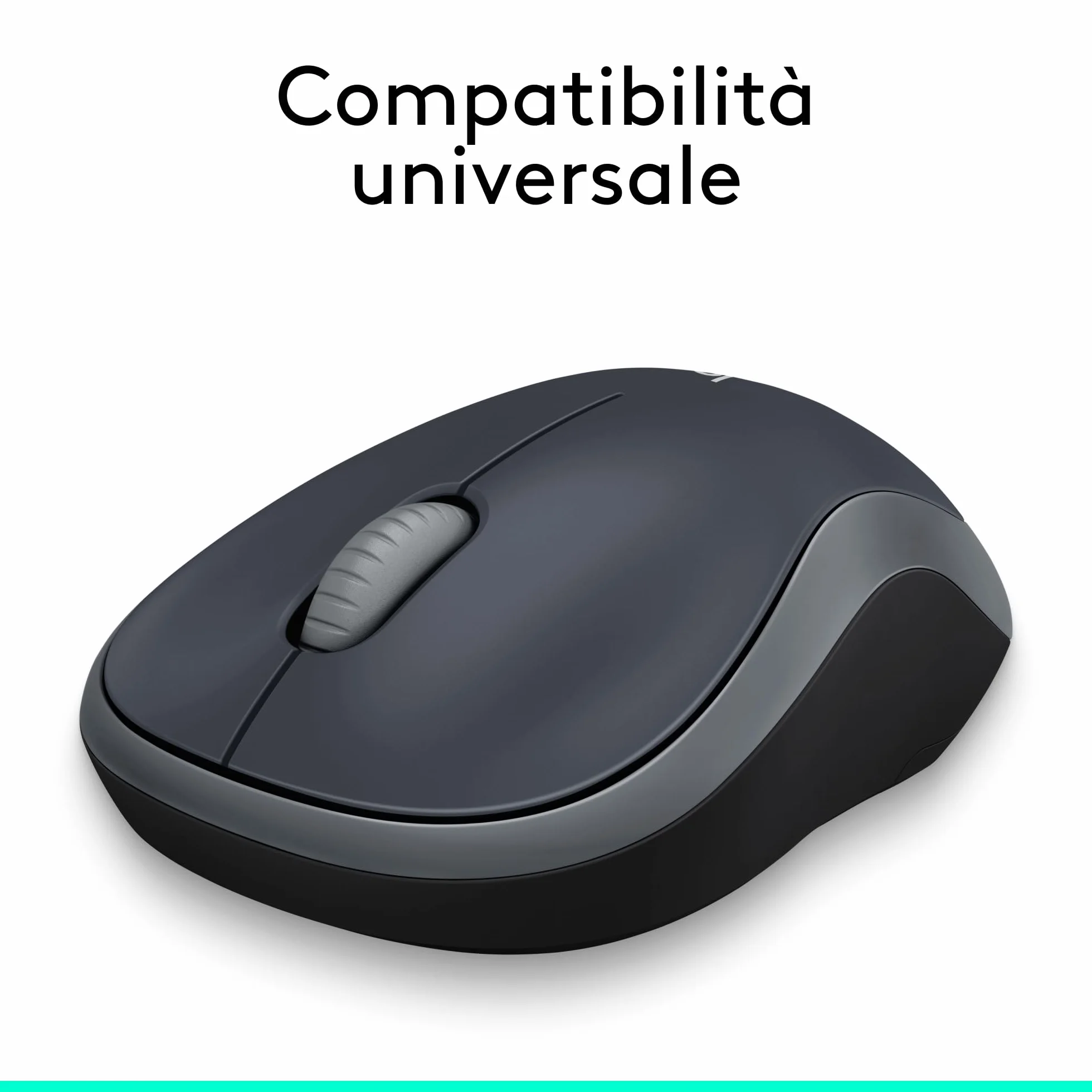 Logitech M185 Mouse Wireless 2,4 GHz Mini Ricevitore USB Tracciamento Ottico 1000 DPI Grigio