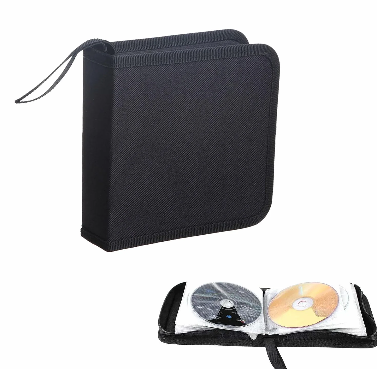 Borsa portaoggetti per CD e DVD 40 Dischi Nero