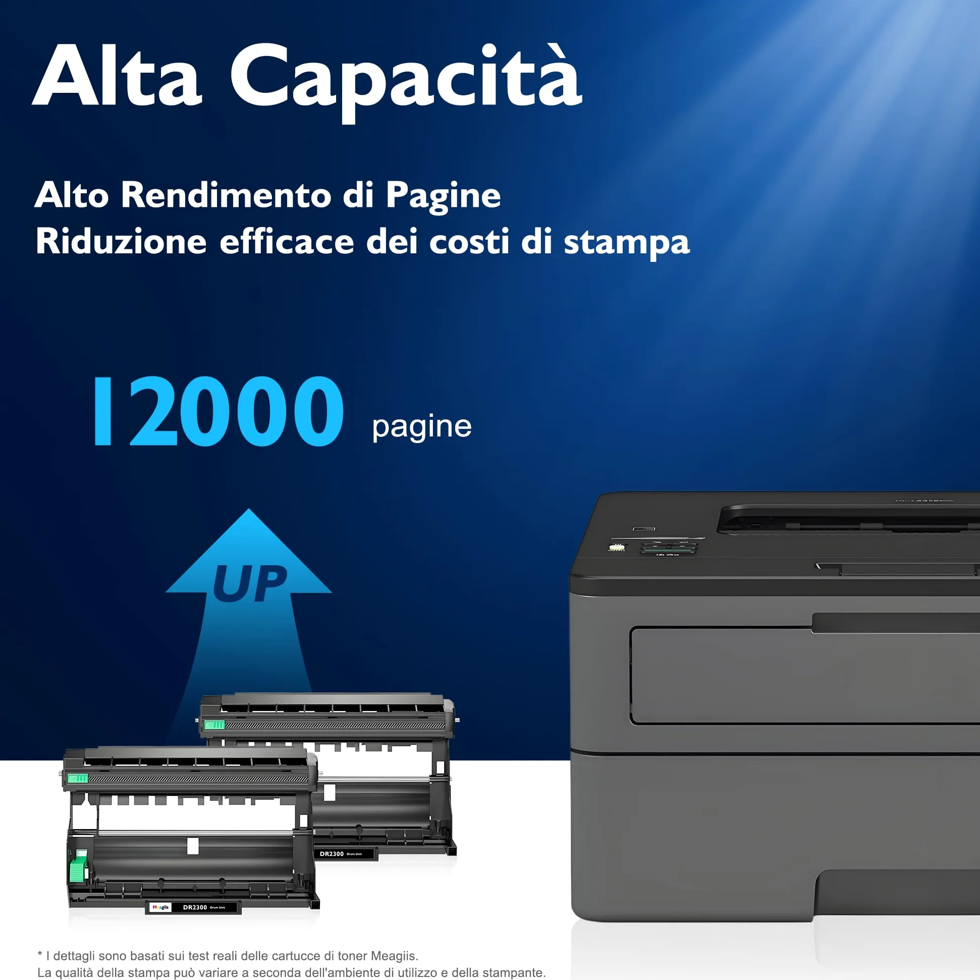 DR2300 DR-2300 Unità del tamburo Compatibile per Brother DR2300 DR-2300 tamburo per Brother HL-L2300D HL-L2340DW HL-L2360DW DCP-L2520DW DCP-L2540DN MFC-L2700DW MFC-L2720DW MFC-L2740DW(2 PACK)