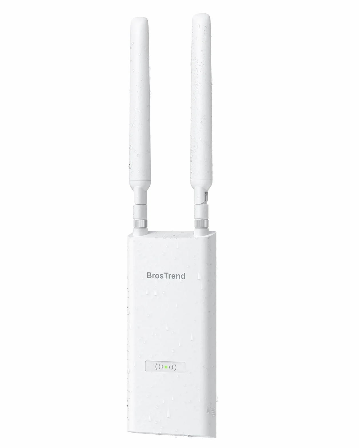 BrosTrend AC1200 Access Point Esterno Potente Lunga Portata, IP65 Outdoor Access Point WiFi con Porta Gigabit PoE 802.3af, WiFi AP Dual Band 5GHz 867Mbps + 2.4GHz 300Mbps, con Adattatore PoE Passivo