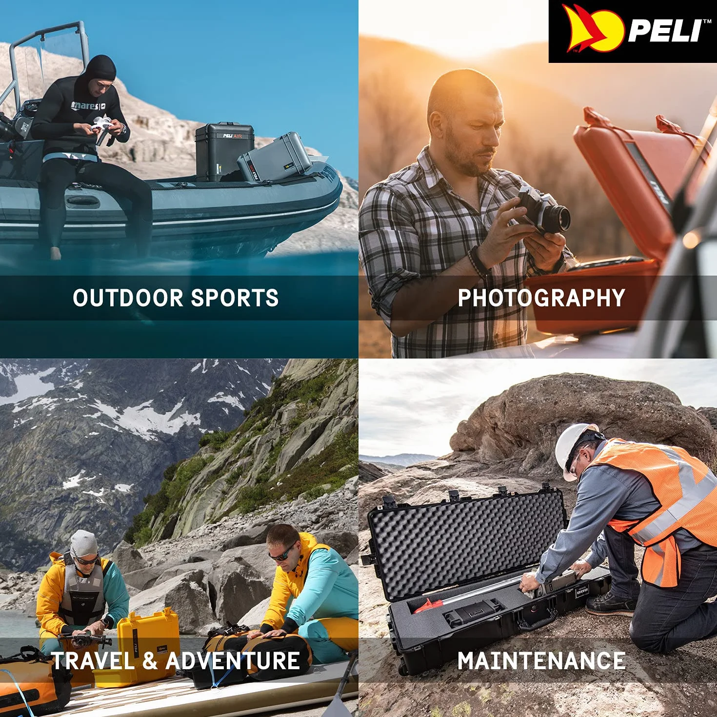 Peli 1470 Valigia per computer portatile antiurto IP67 Impermeabile 11L Nero