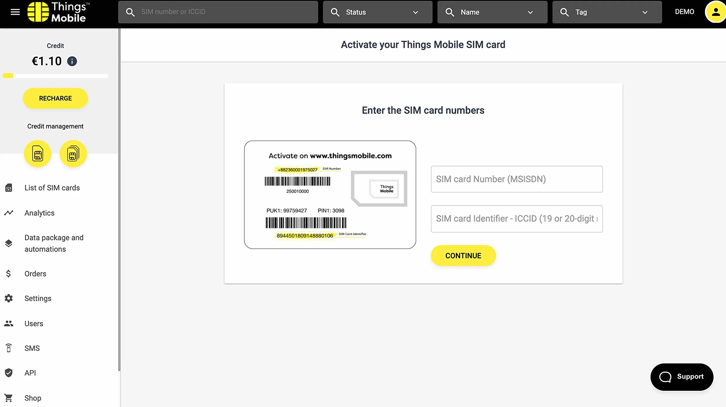 Things Mobile SIM Card per Allarme e Antifurto GSM/2G/3G/4G LTE Copertura Globale Multi-Operatore Senza Costi Fissi