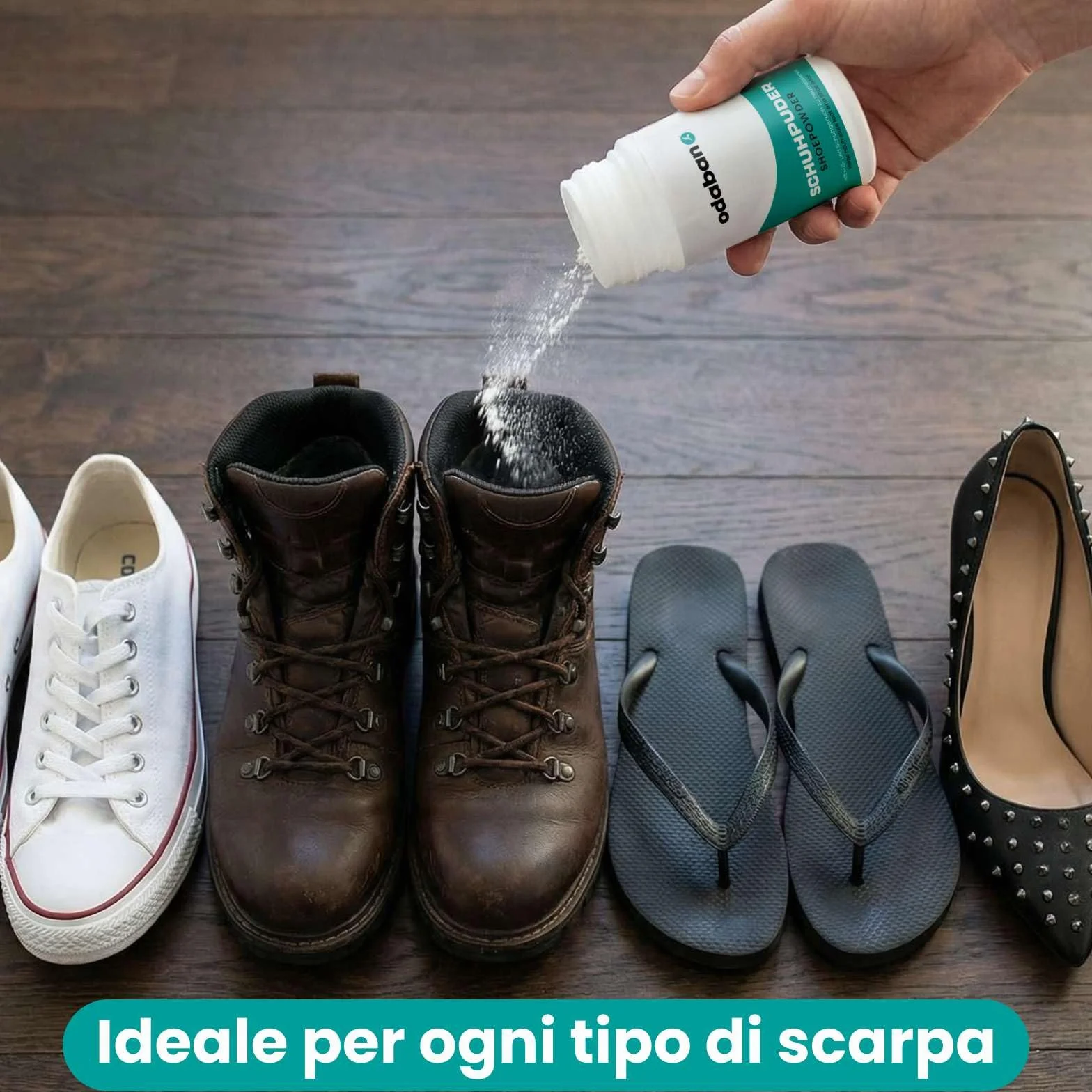 Odaban Polvere Deodorante per Piedi e Scarpe 50 g Neutralizza Odori