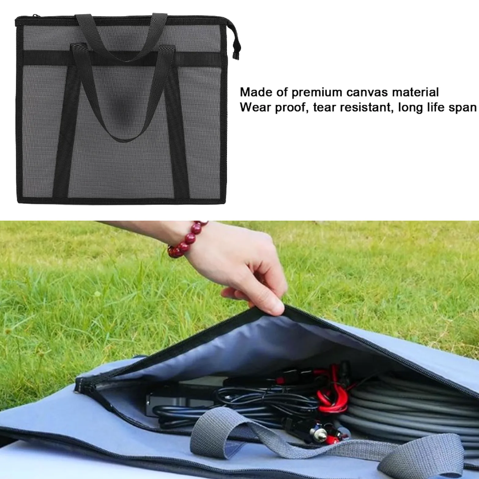 Yctze Borsa Accessori Satellite per Campeggio Outdoor e Viaggi in | Grande capacità, tessuto ad alta resistenza, organizer portatile per accessori satellitari per viaggiatori