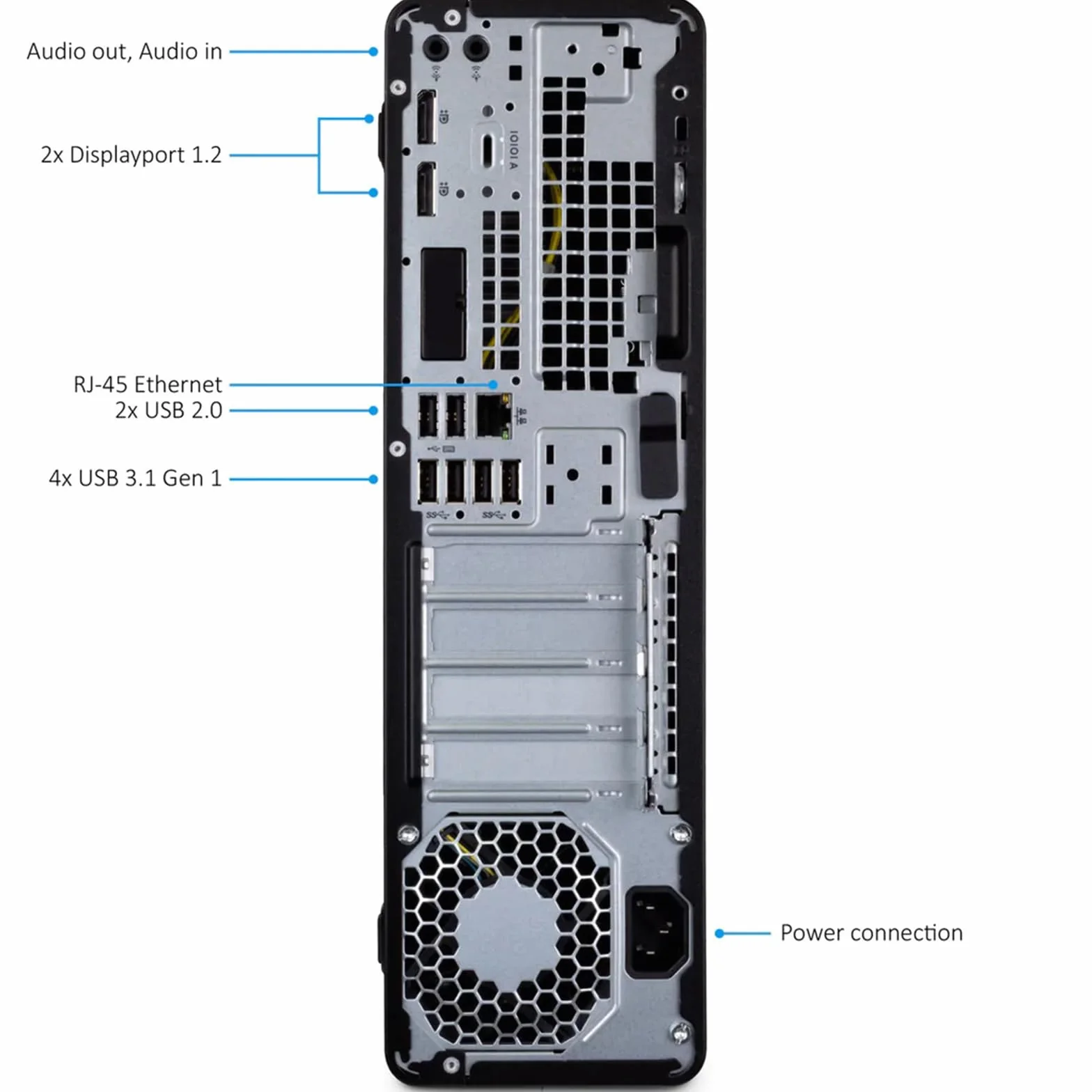 HP PC Computer Desktop SFF, 800 G3, Processore Core i7-6700, Memoria Ram 8GB, Disco SSD 240GB, Win 11 Pro (Ricondizionato)