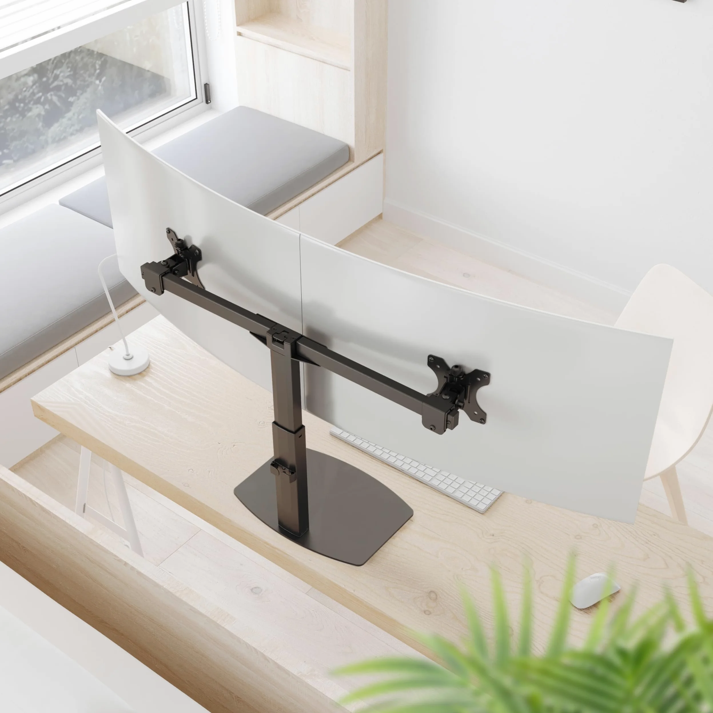 RICOO TS4111 Supporto monitor da scrivania 13-27 pollici per 13 27 pollici girevole inclinabile fino a 8 kg max VESA 100x100