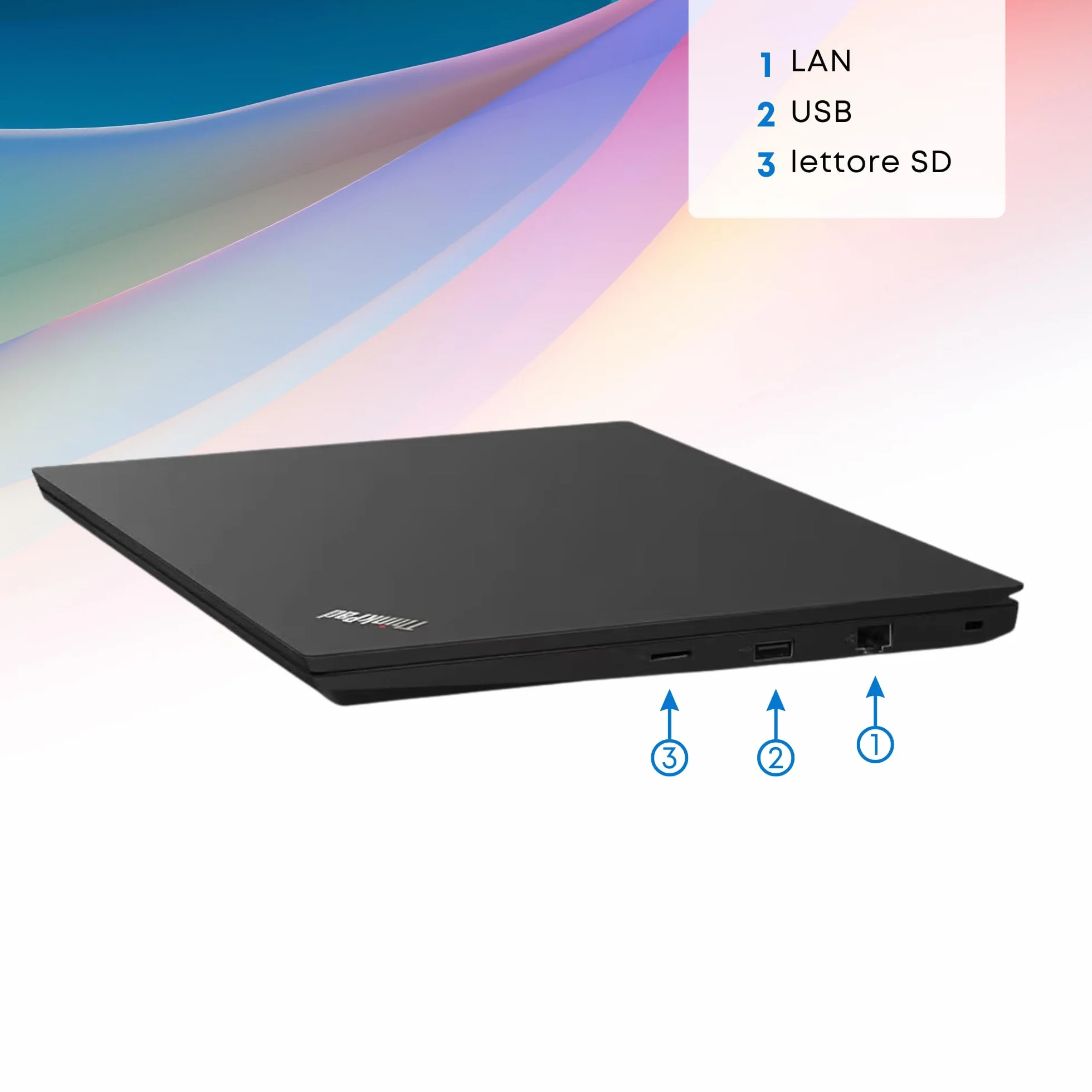 Lenovo ThinkPad Pc Portatile Intel i5-8365u 4 Core 1.6Ghz Ram 8Gb SSD 256Gb Display 14.1" FHD Win 11 Notebook Ricondizionato
