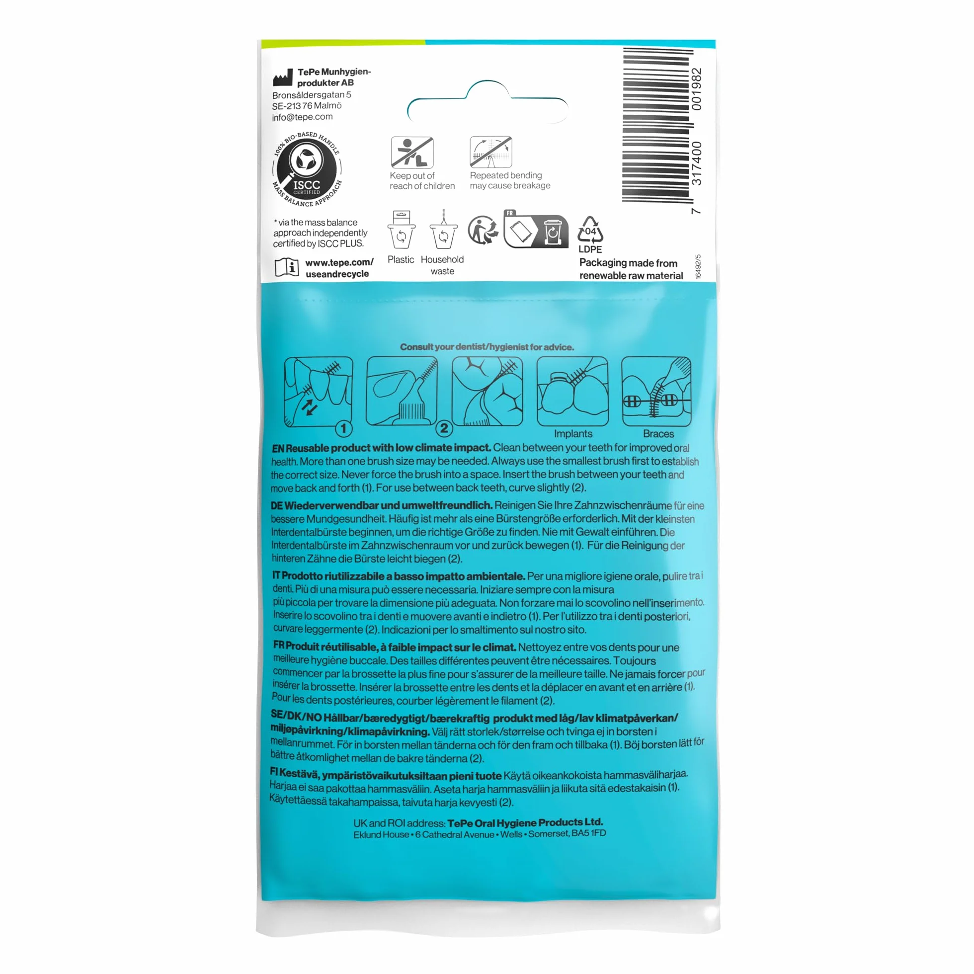 TePe Scovolino Original 0.4-1.3mm ISO 0-7 8pz pulizia interdentale
