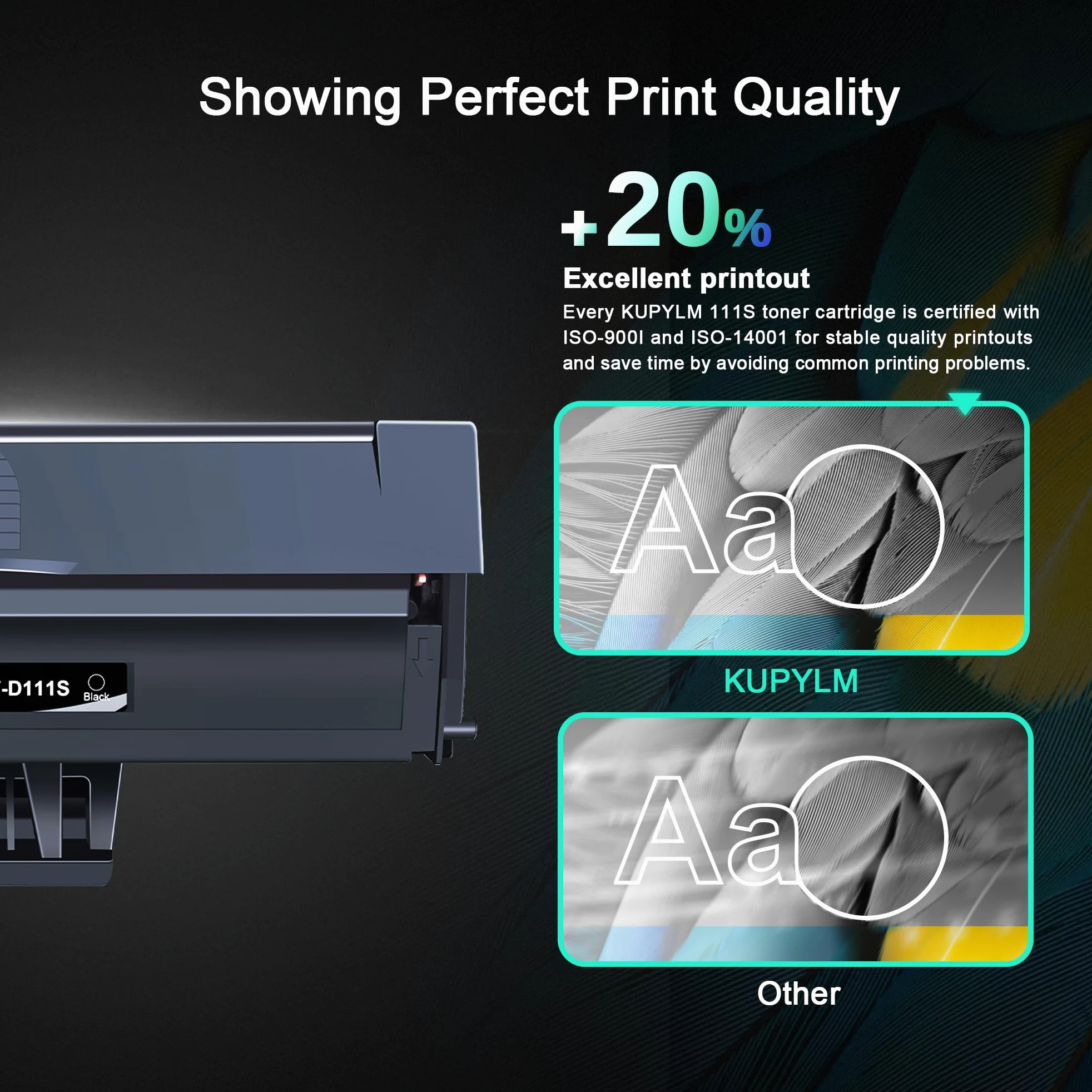 KUPYLM MLT-D111S D111L compatibili per Samsung MLT-D111 D111S MLT-D111L per toner 111S Xpress M2026W M2026 M2070FW M2070 M2070W M2070F M2020 M2020W M2021 M2021W M2022 M2022W M2071 M2071W (Nero, 2Pack)