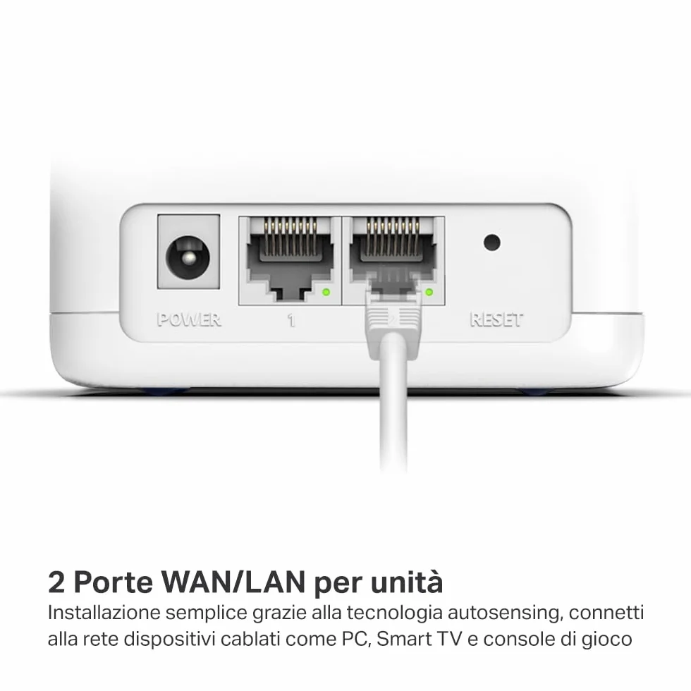 MERCUSYS TP-Link Halo H1200G(3-pack) WiFi Mesh Dual Band AC1200Mbps, Porte Ethernet Gigabit, 3 Pezzi con Copertura Fino a 320㎡, Beamforming, MU-MIMO, Modalità Router e Access Point