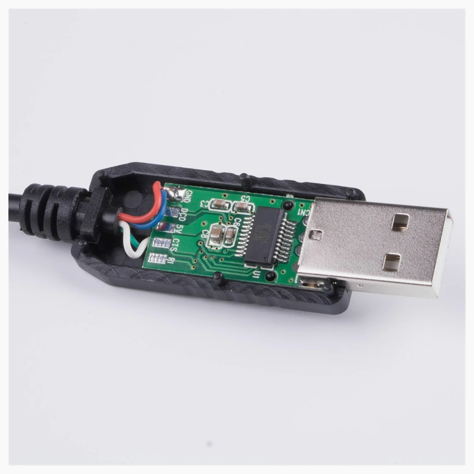 Cavo di controllo seriale RS232 da USB a RJ9 4P4C, cavo adattatore convertitore adatto per zeq25 ieq45 smarteq pro ieq30 (1,8 m, argento)