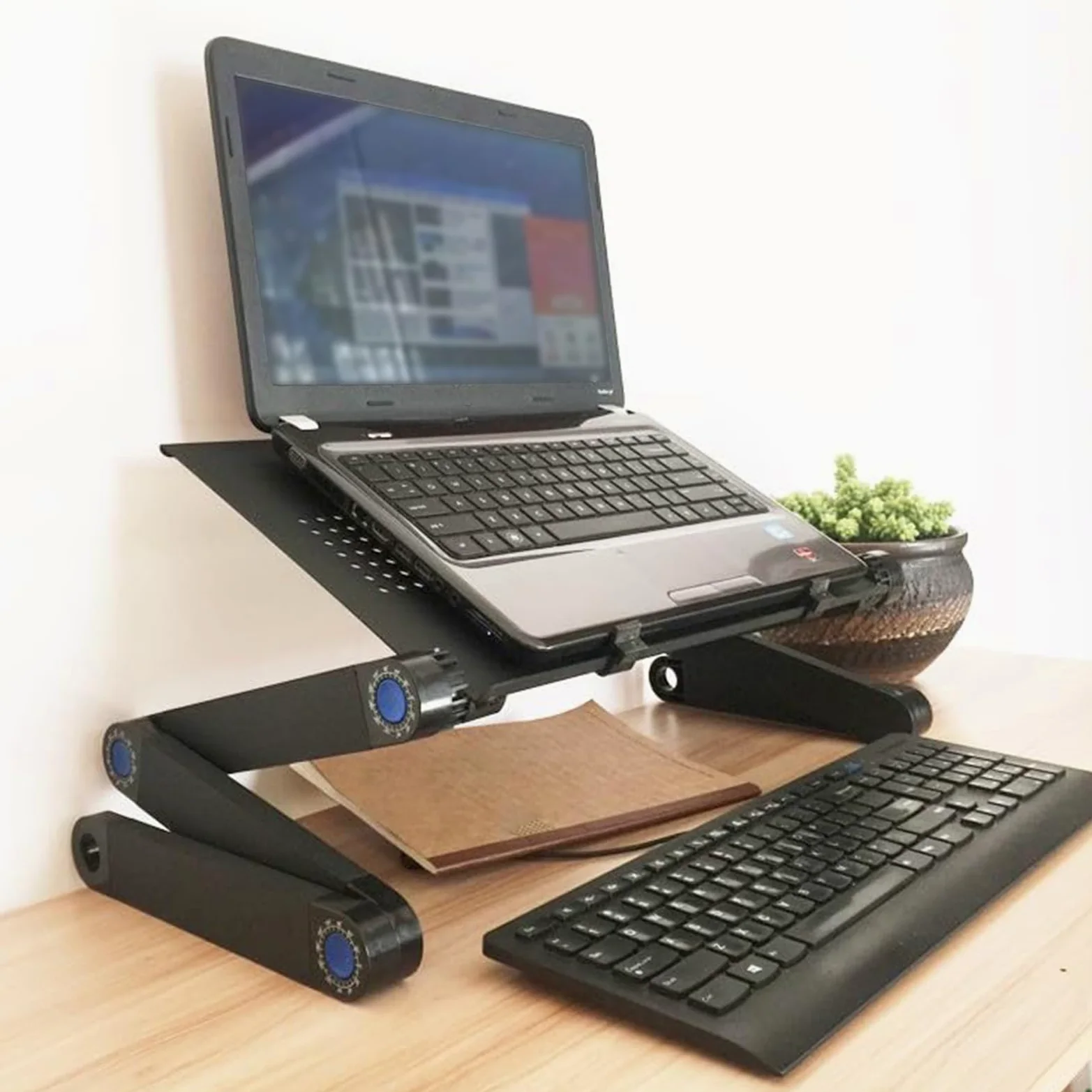 Scrivania da per laptop e scrivania, supporto portatile da , supporto per | computer portatile regolabile per laptop - Tappetino per mouse da scrivania pieghevole antiscivolo incluso per