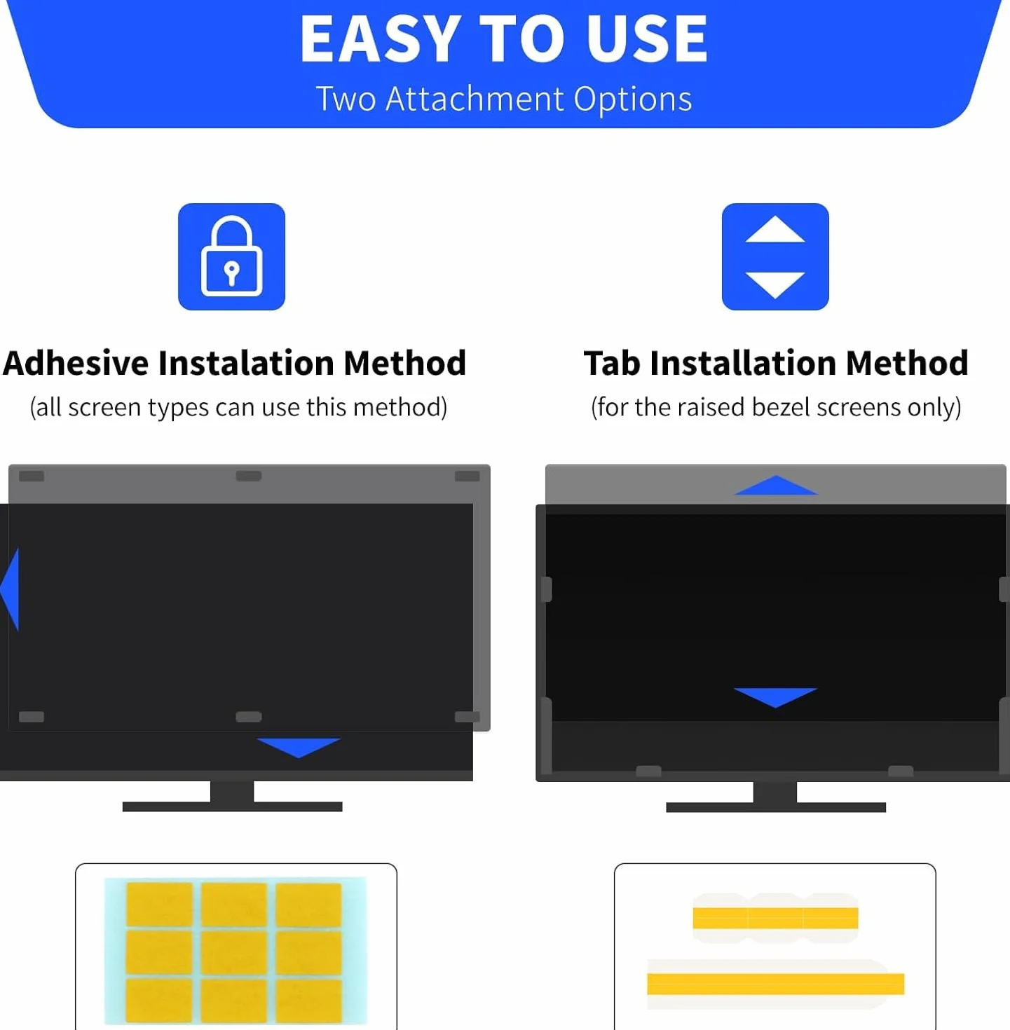 Schermo Privacy per Computer da 24 Pollici per Monitor Widescreen con Rapporto di Aspetto 16:9, Protezioni per Gli Occhi Filtro Privacy Antiriflesso per Monitor di Computer