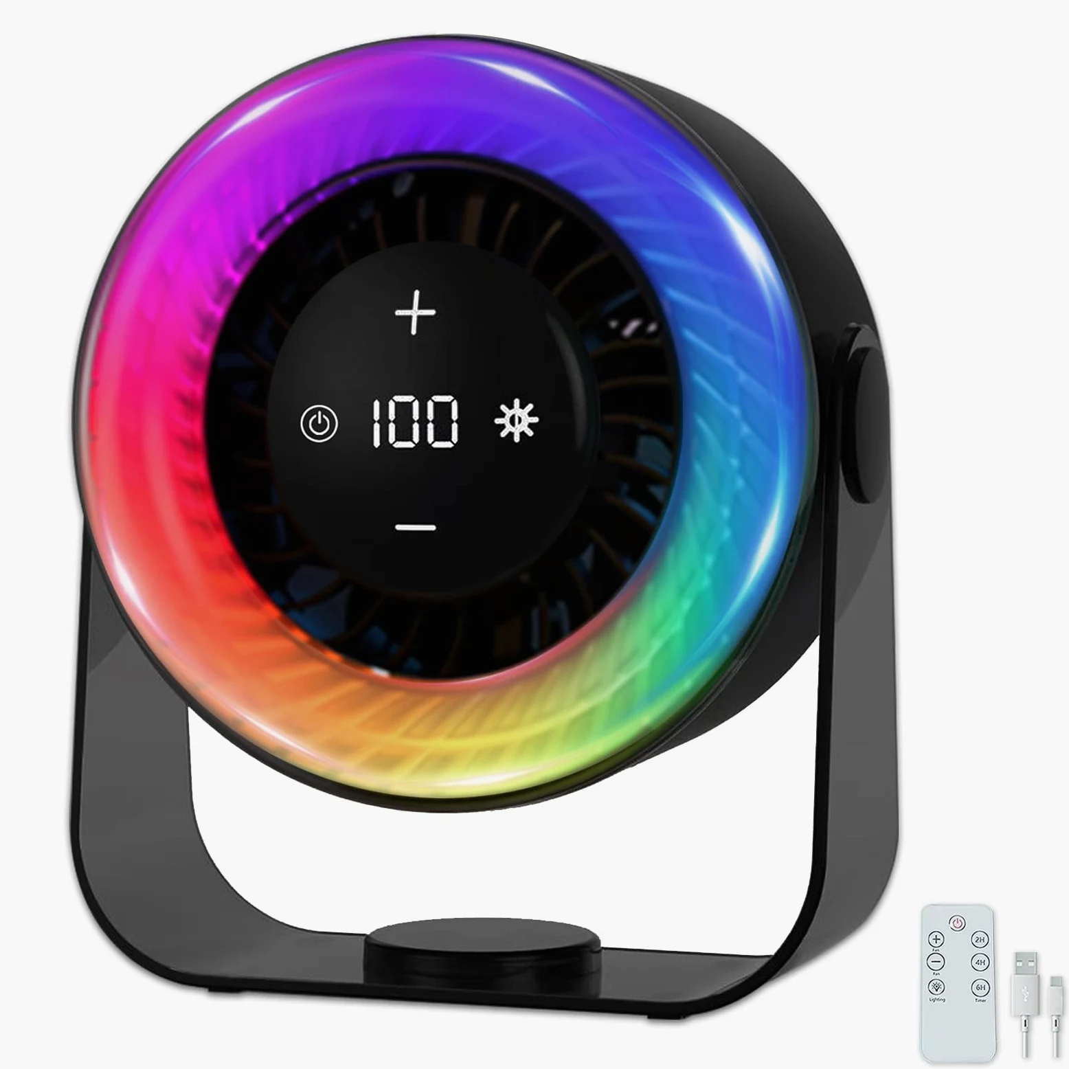 Mini ventilatore portatile, portatile, elettrico, ricaricabile tramite USB, circolatore d'aria da scrivania, ventilatore personale per il raffreddamento di interni, casa, dormitorio, ufficio