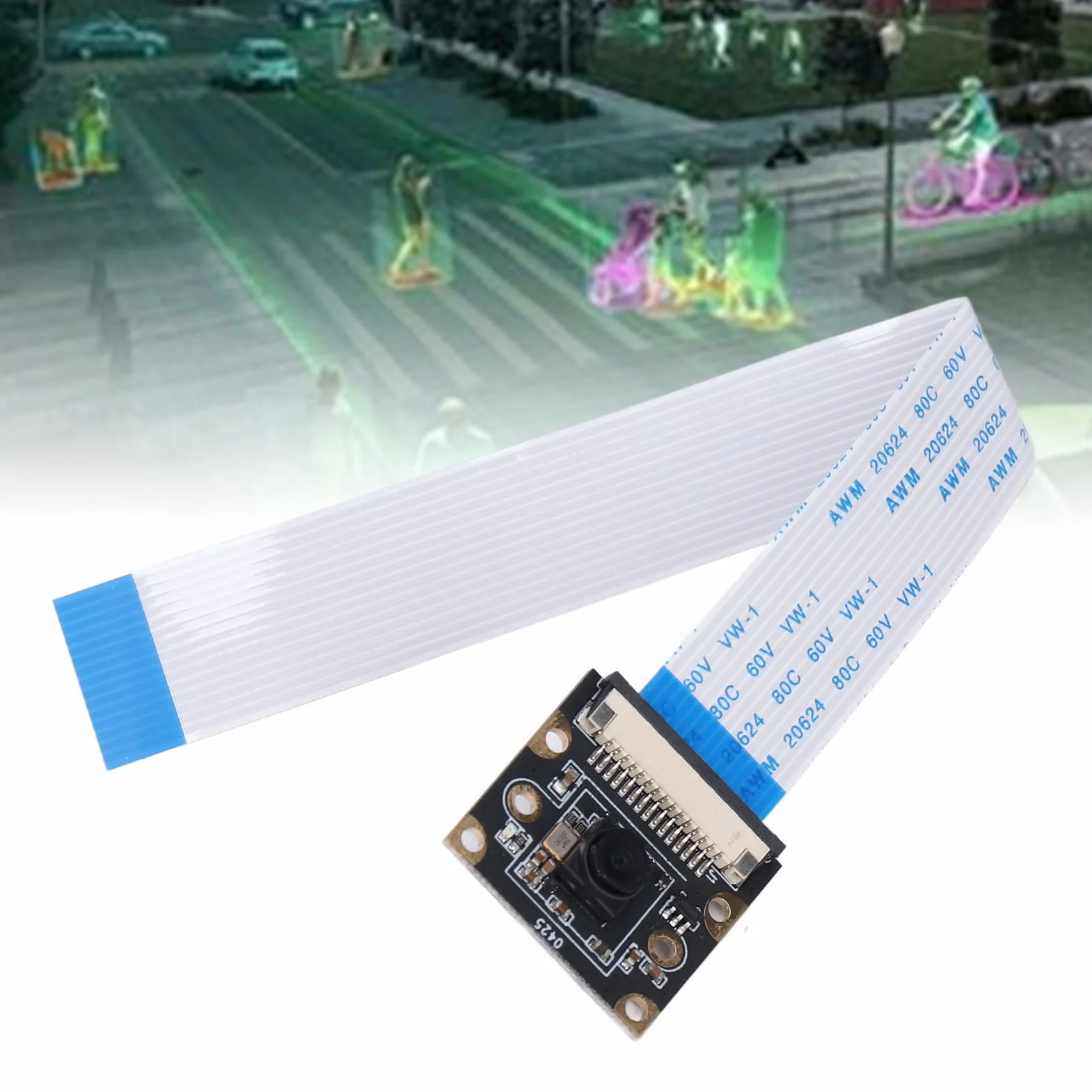 Scheda per telecamere HD a 120 °, chip fotosensibile IMX219 Modulo telecamera per registrazione video CMOS da 1/4 di pollice per il riconoscimento della scena