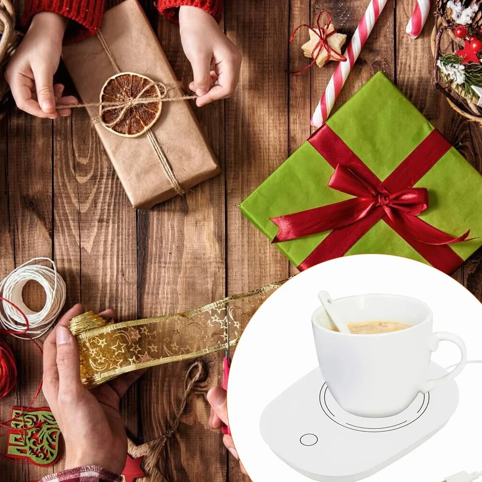 TUKNON Scalda Tazza USB,Scalda Tazza,Scaldatazze da Caffè,Scalda Bevande,Sottobicchiere Elettrico,Ldeale per la Stagione Invernale, per caffè,Latte,tè,Acqua,Regalo di Natale,Regalo di Capodanno