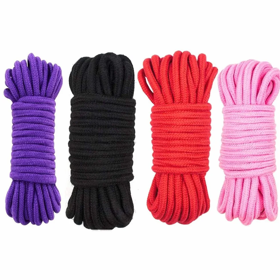 Corda di Cotone Morbido 10M 4-Pack, Corda per Gioco Notturno