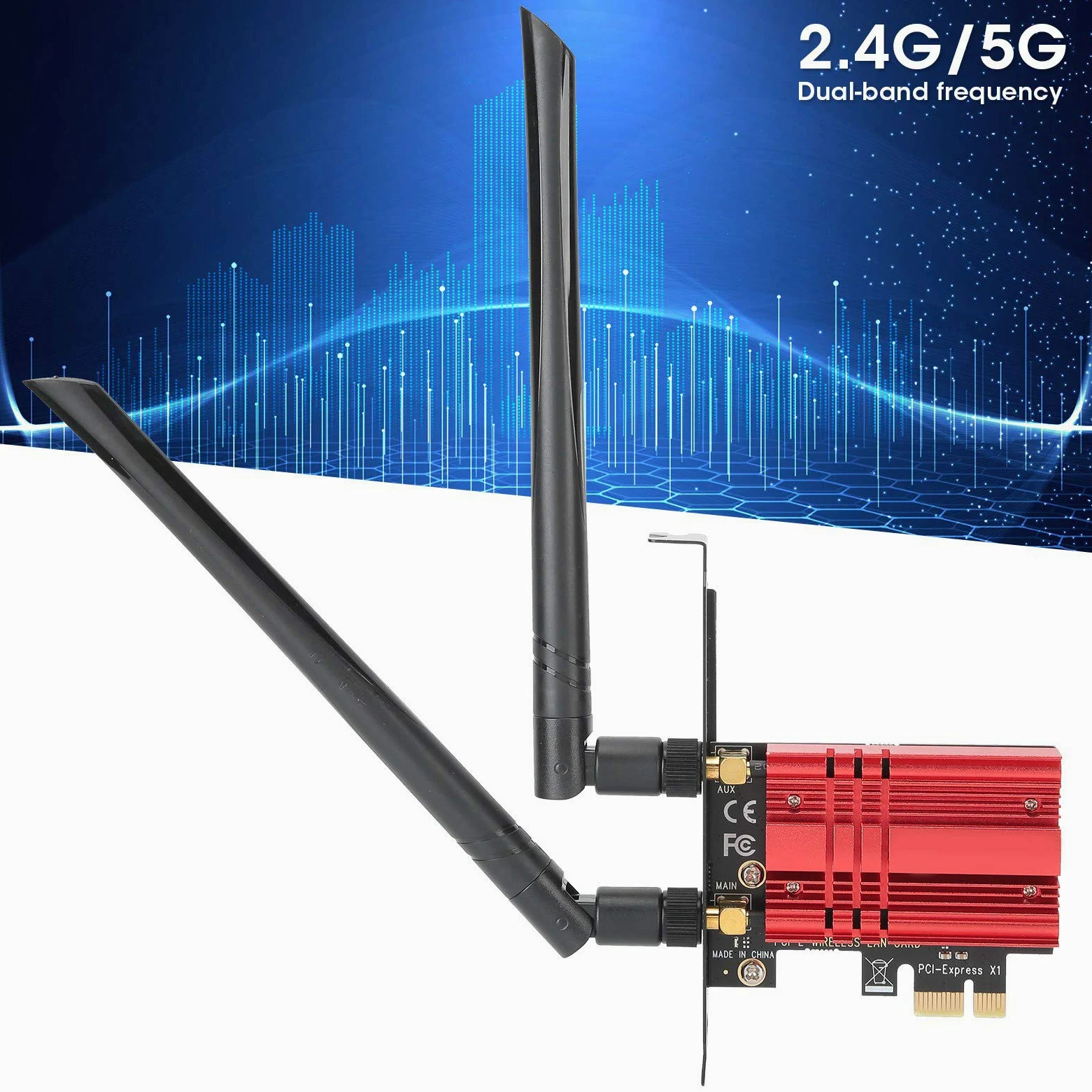 Scheda di Rete Wireless PCI E Adapter, Scheda WiFi Dual Band