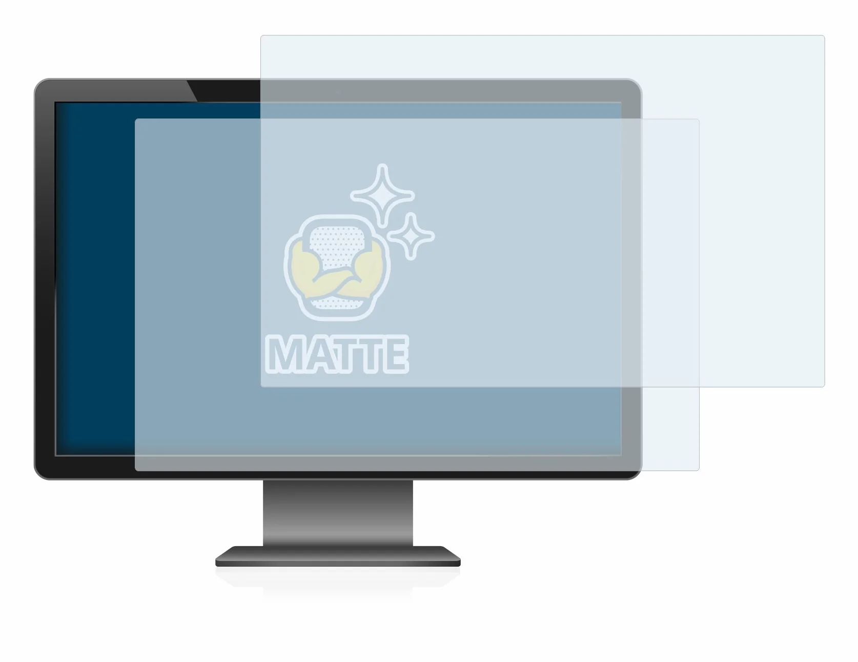 brotect Pellicola Protettiva Opaca 18.5" per Monitor industriali con 47 cm (18,5 pollici) [410 mm x 231 mm, 16:9] Proteggi Schermo Anti-Riflesso