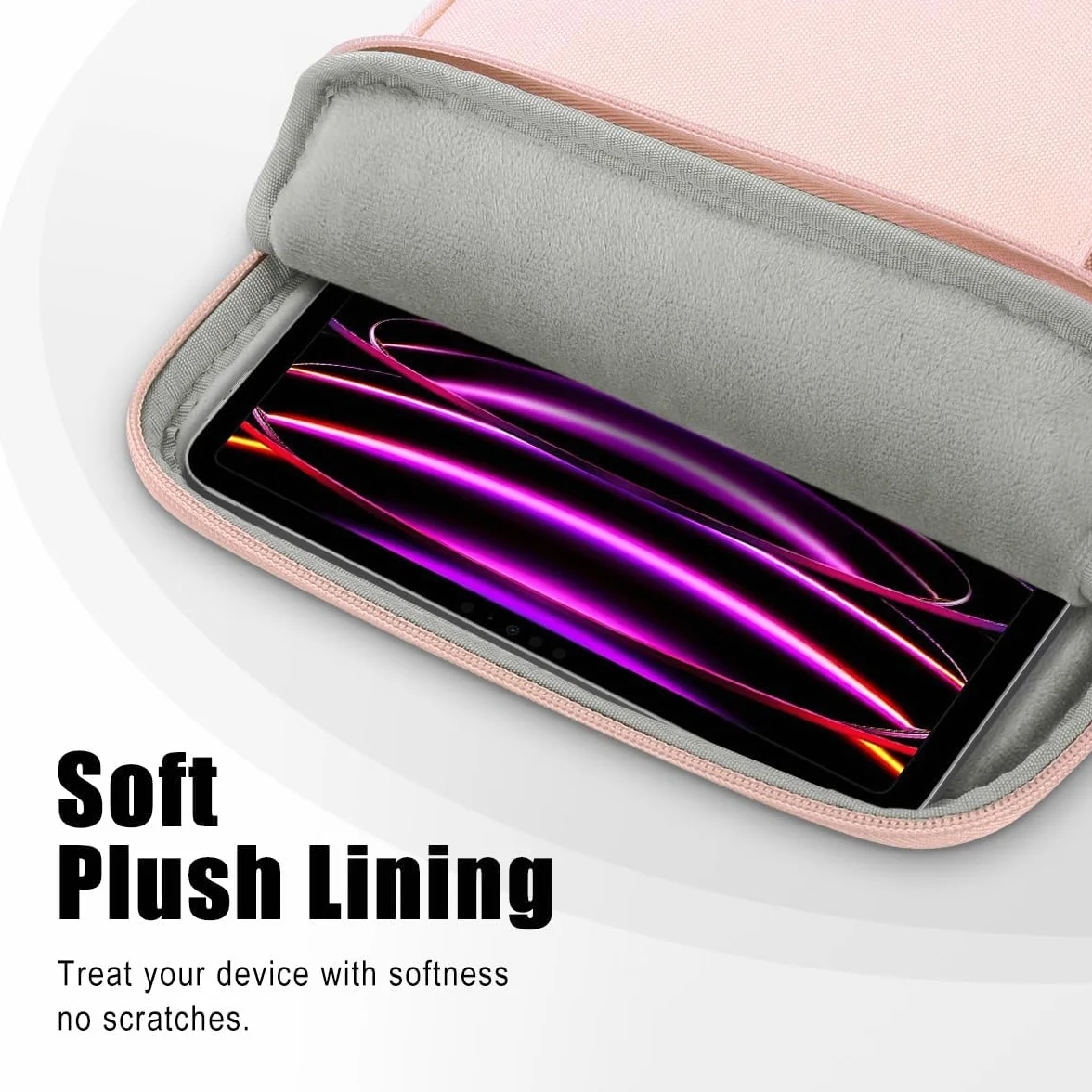 TiMOVO 13 Pollici Custodia per Tablet con Tracolla per iPad Air 13", iPad Pro 13"/ Pro 12.9", Surface Pro 12, Galaxy Tab S10 Plus/S10 FE+/S10 FE Plus, Remarkable Paper Pro 11.8", Rosa