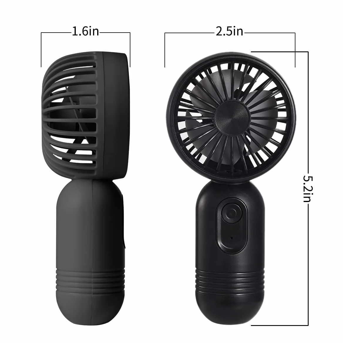 Mini ventilatore portatile Turbo Ventola portatile portatile, ventola personale ricaricabile USB, piccola ventola tascabile a batteria con 3 velocità per viaggi/esterni/casa/ufficio